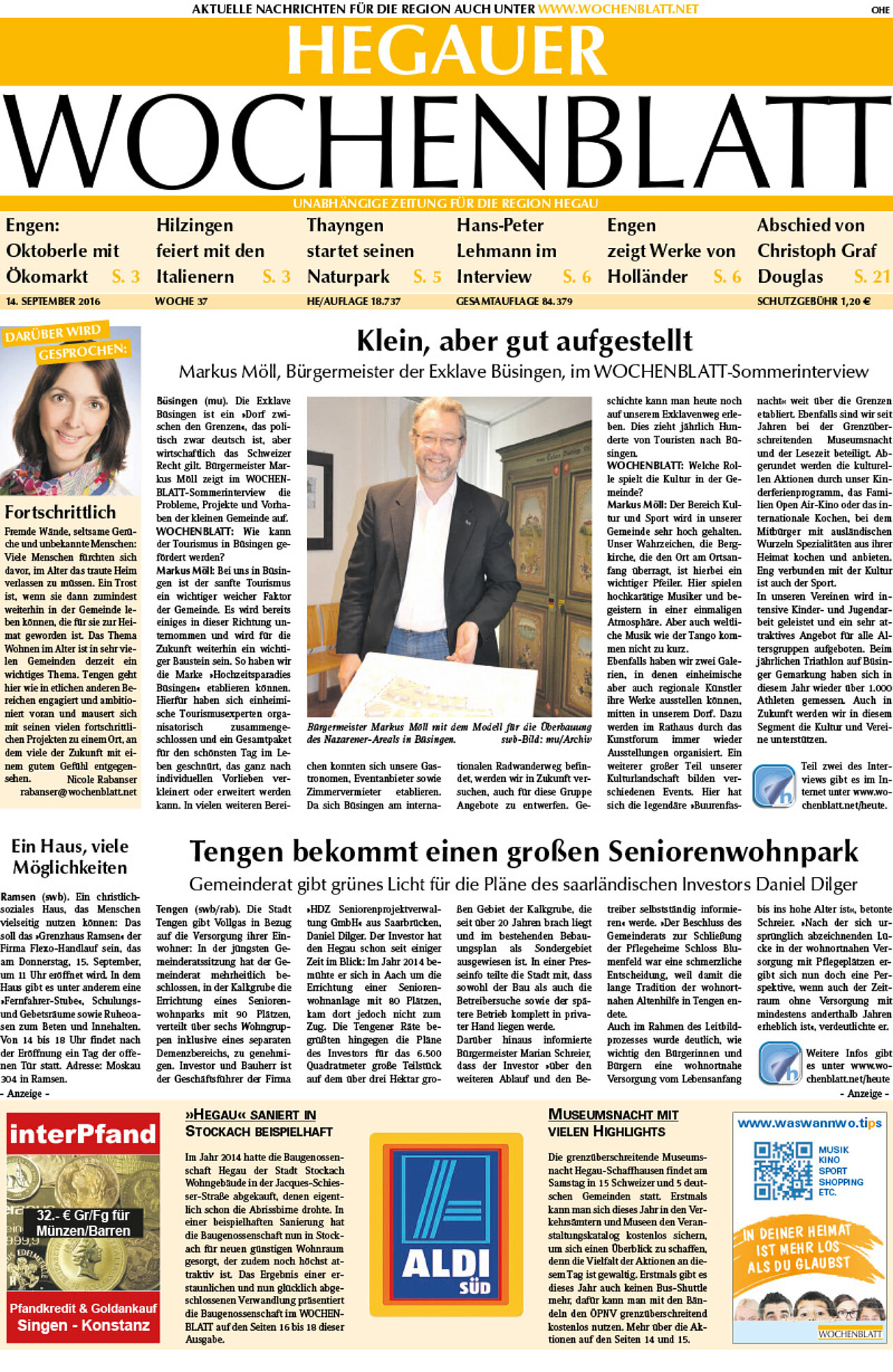 Ausgabe 37 vom 14. September 2016