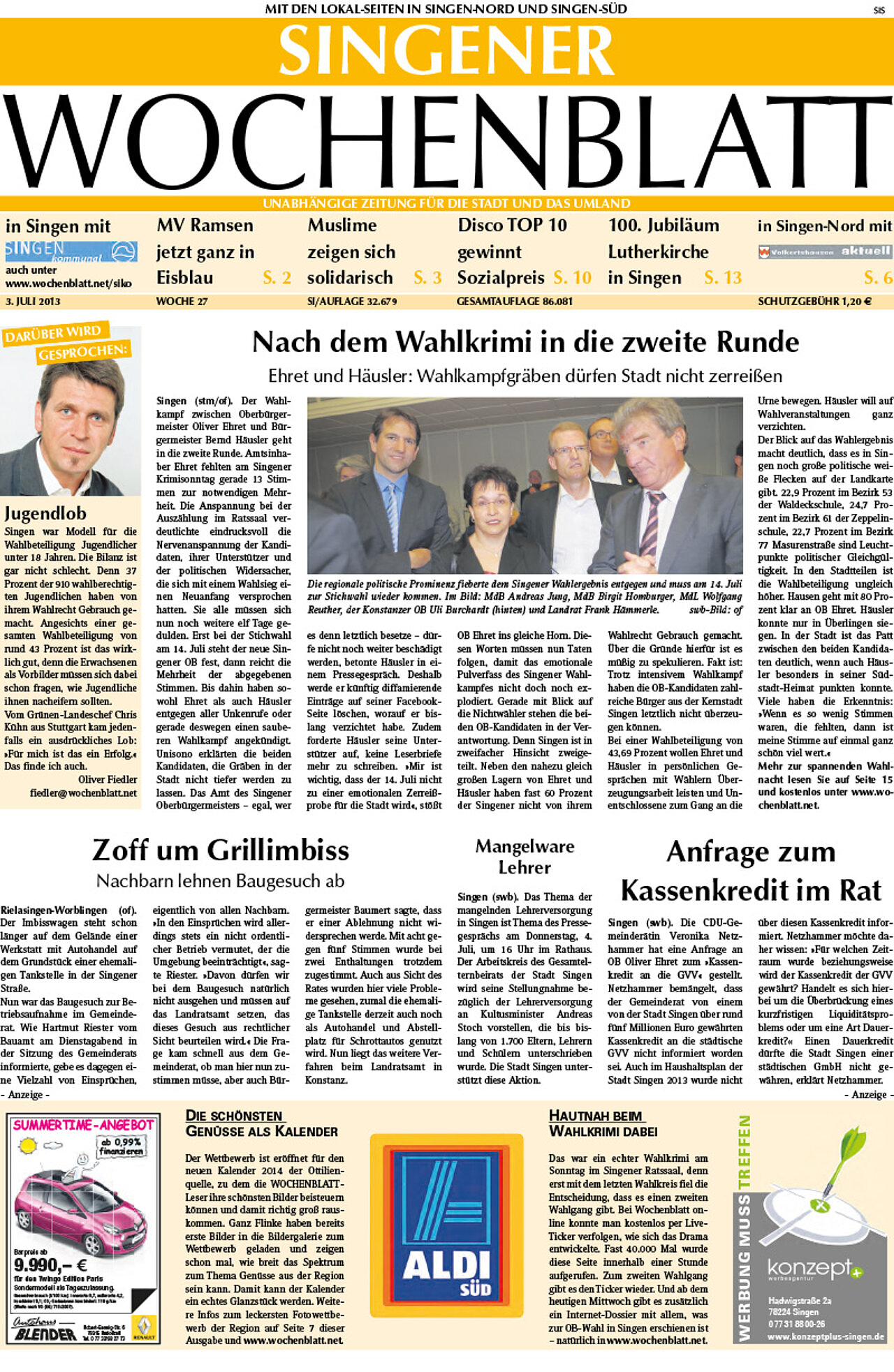 Ausgabe 27 vom 03. Juli 2013
