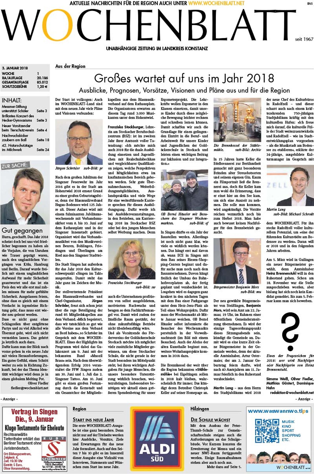 Ausgabe 01 vom 03. Januar 2018