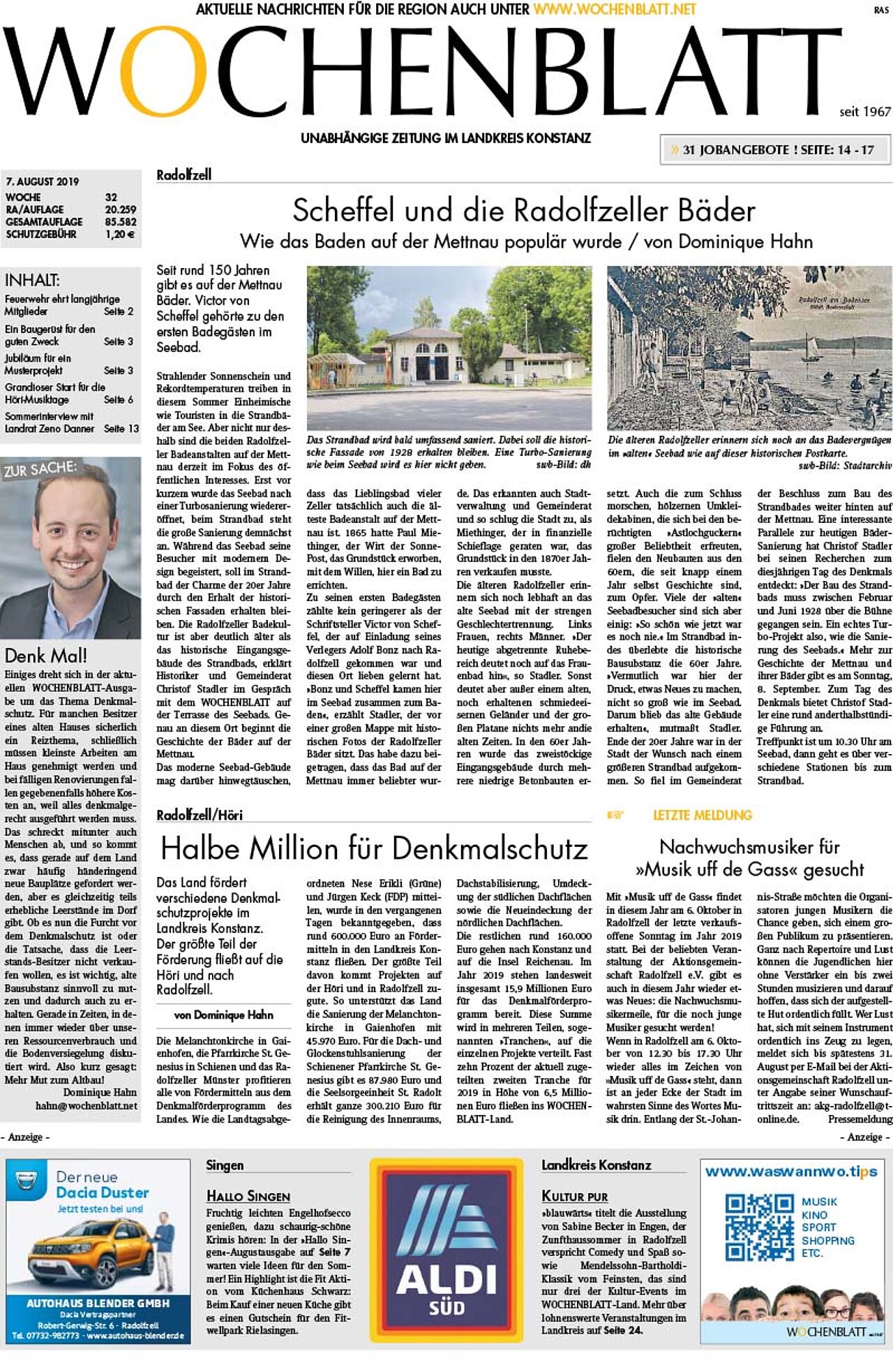 Ausgabe 32 vom 07. August 2019
