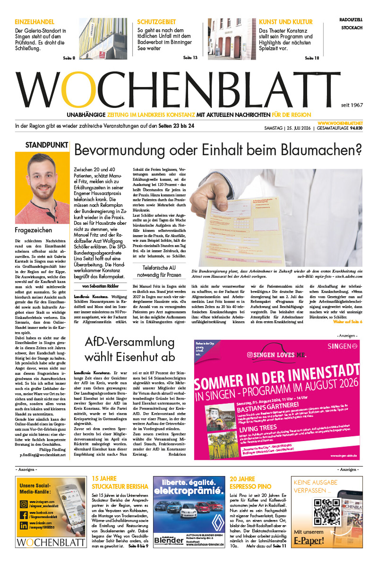 Ausgabe 30 vom 25. Juli 2026