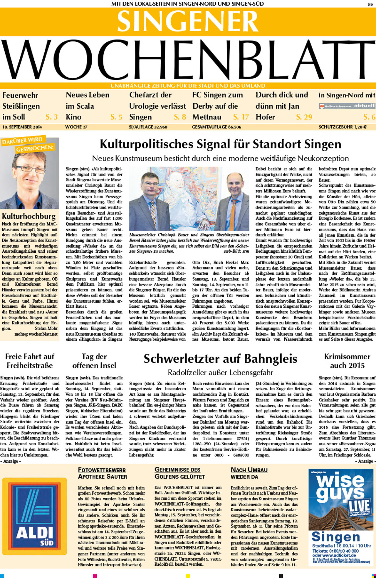 Ausgabe 37 vom 10. September 2014