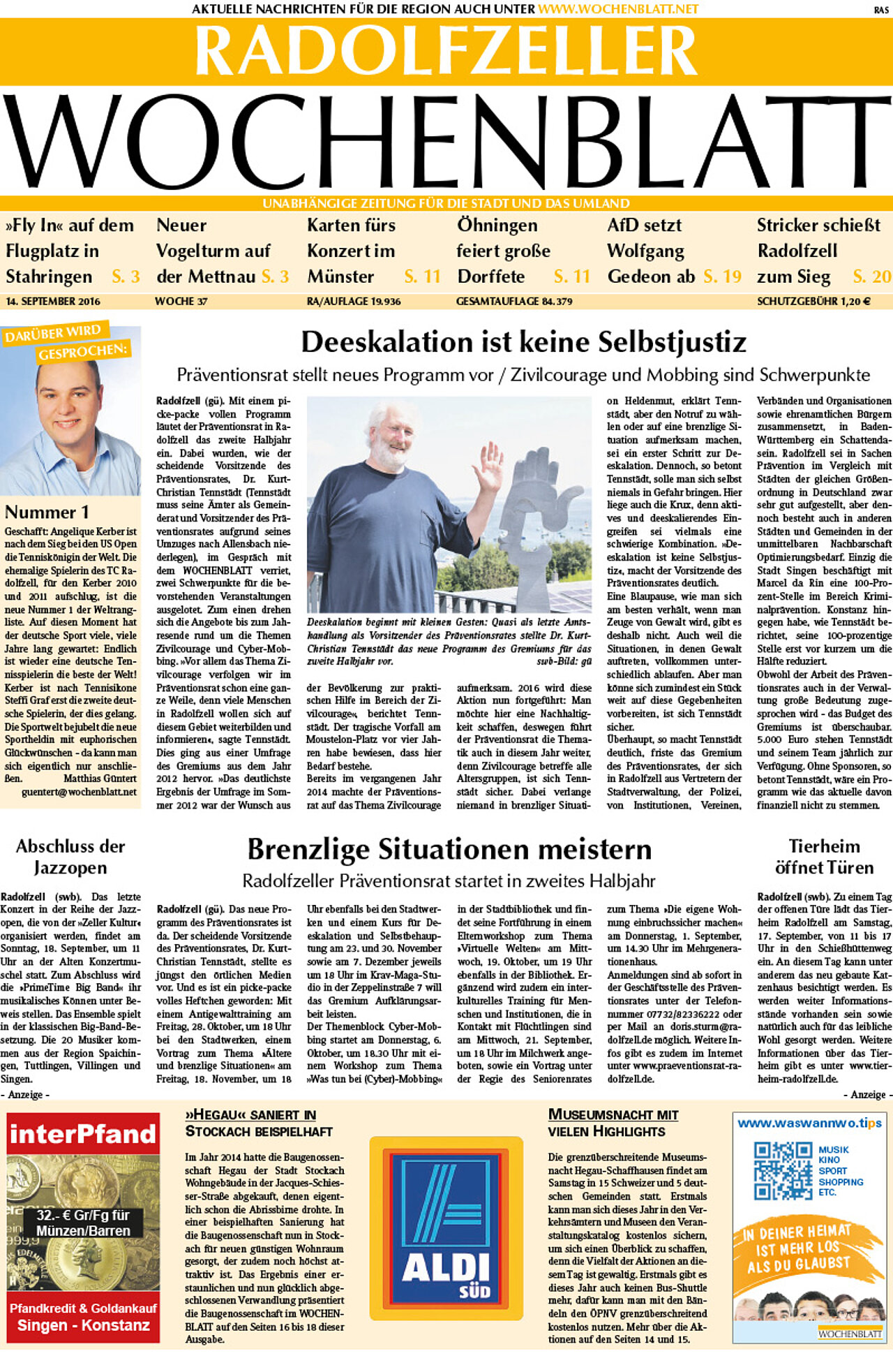 Ausgabe 37 vom 14. September 2016