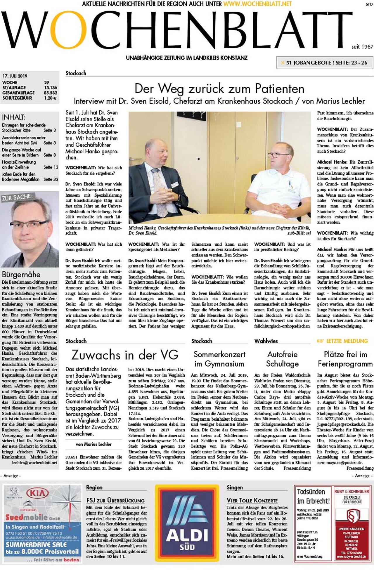 Ausgabe 29 vom 17. Juli 2019