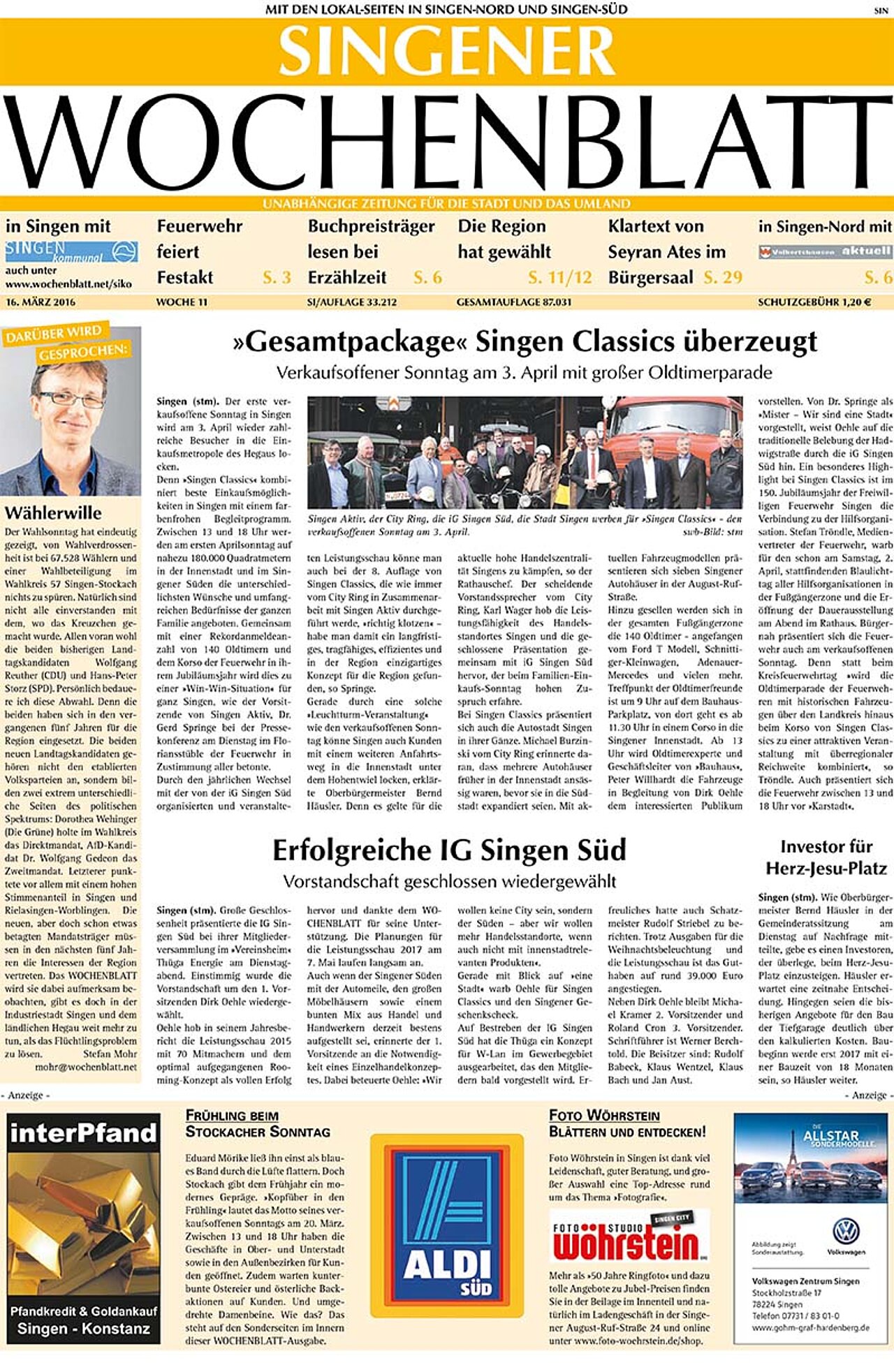 Ausgabe 11 vom 16. März 2016