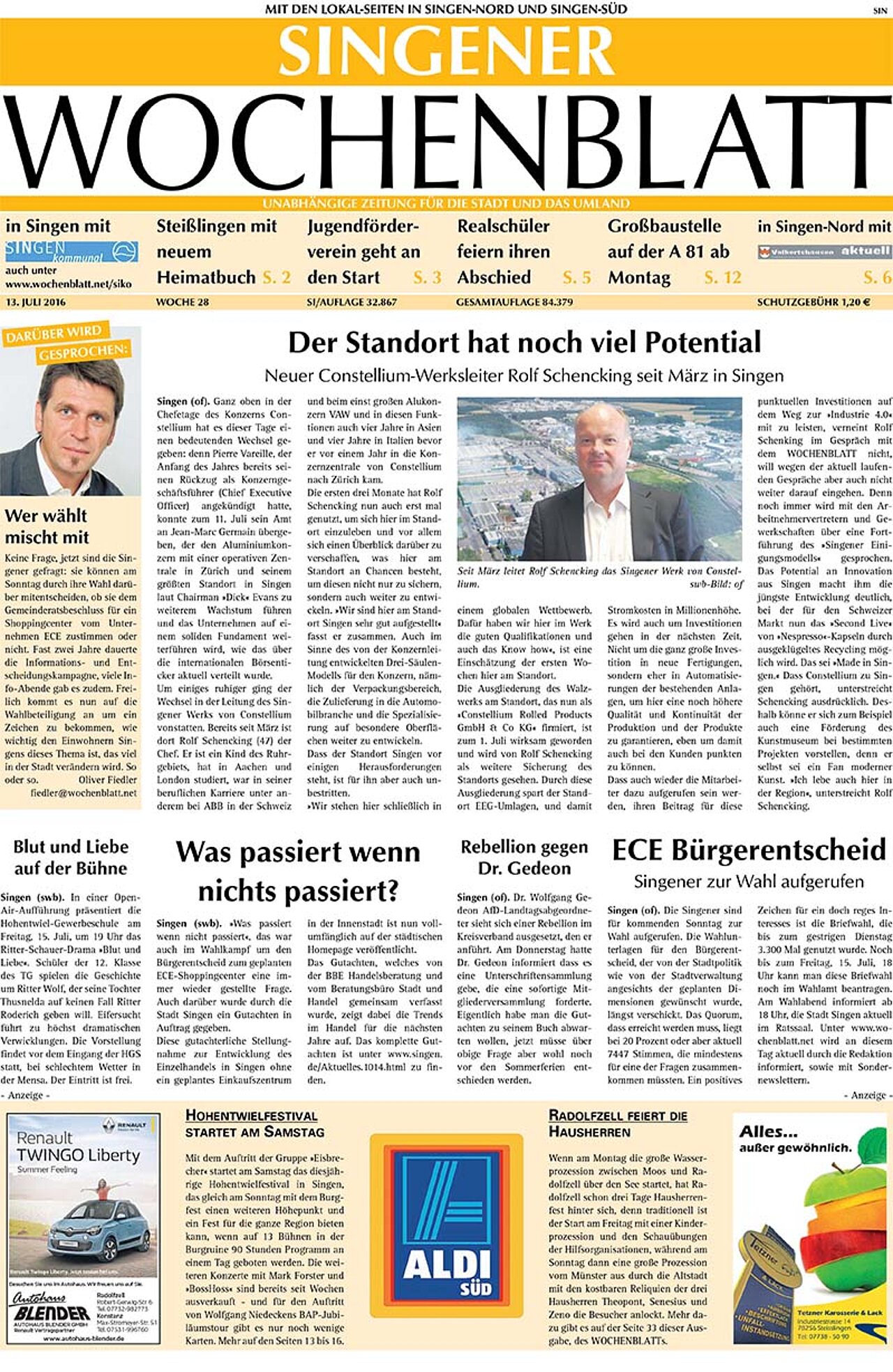 Ausgabe 28 vom 13. Juli 2016