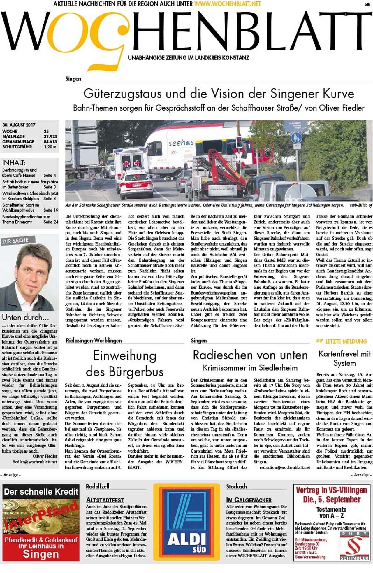 Ausgabe 35 vom 30. August 2017