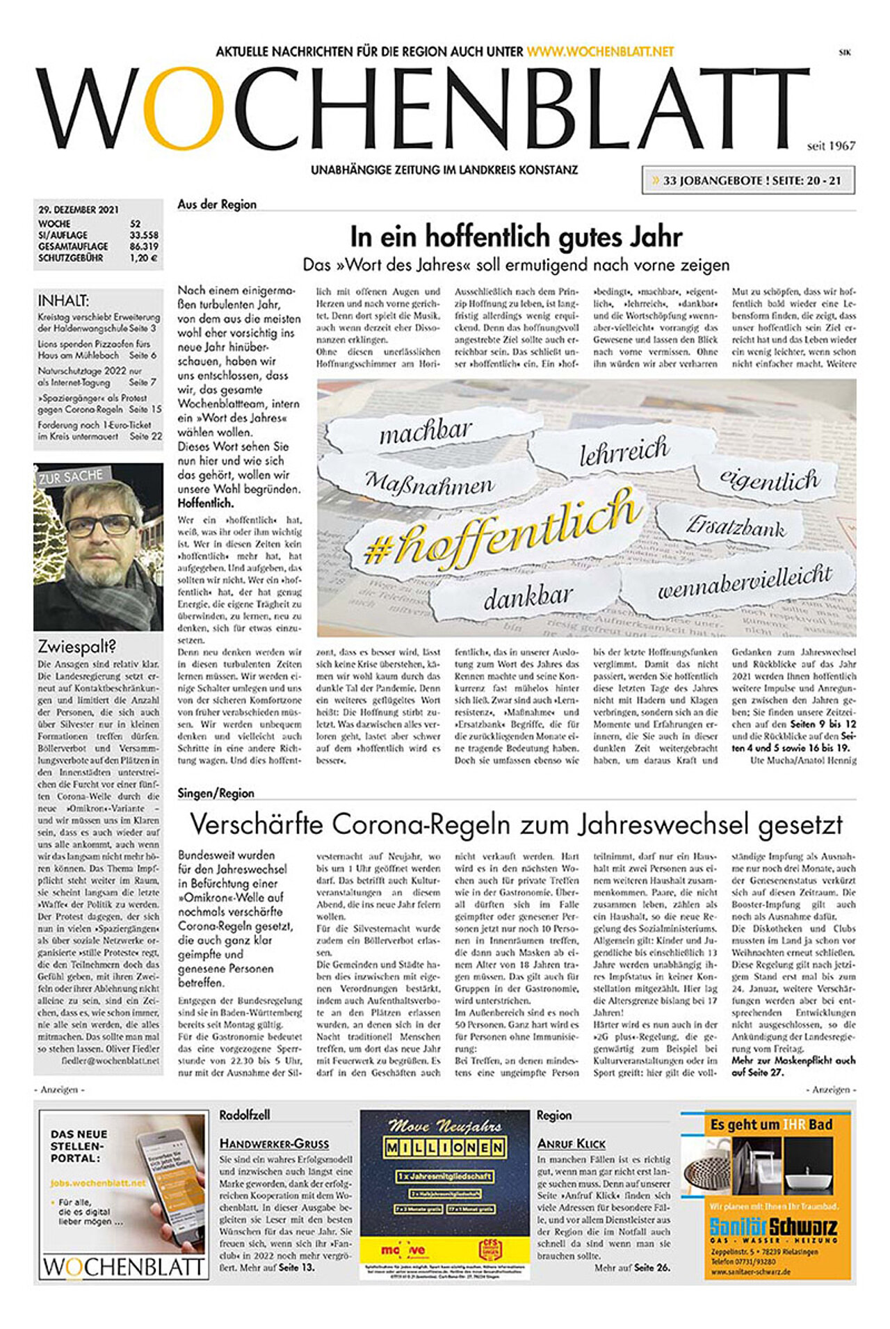 Ausgabe 52 vom 29. Dezember 2021
