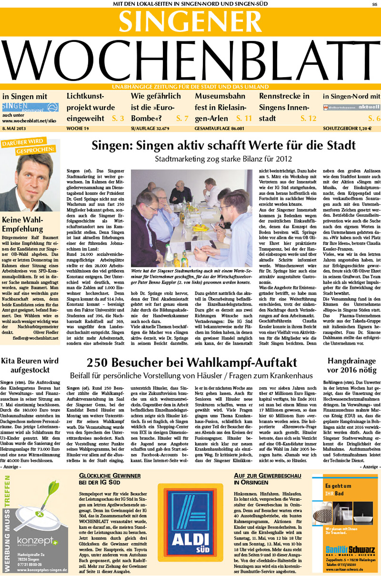 Ausgabe 19 vom 09. Mai 2013