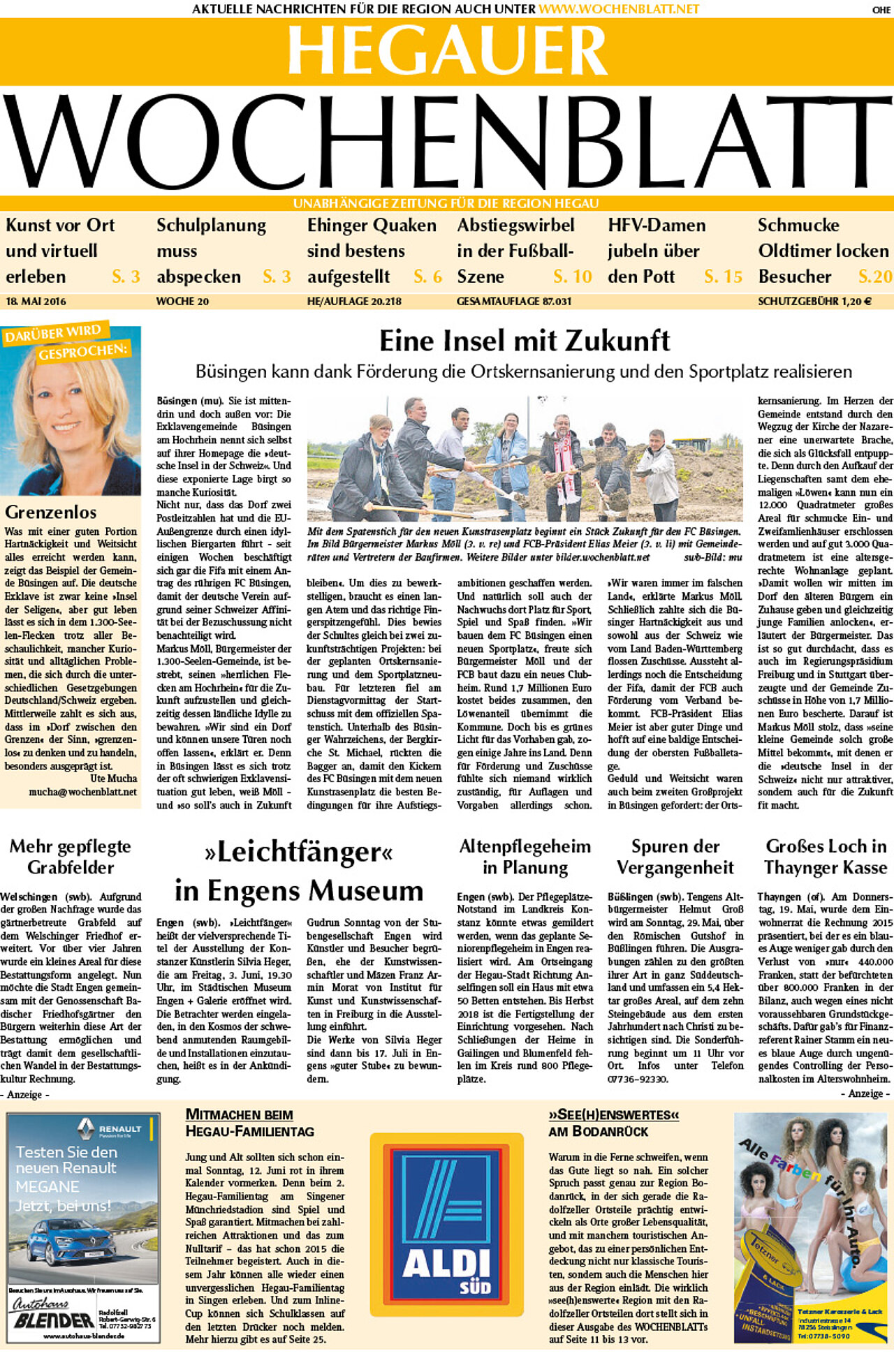 Ausgabe 20 vom 18. Mai 2016