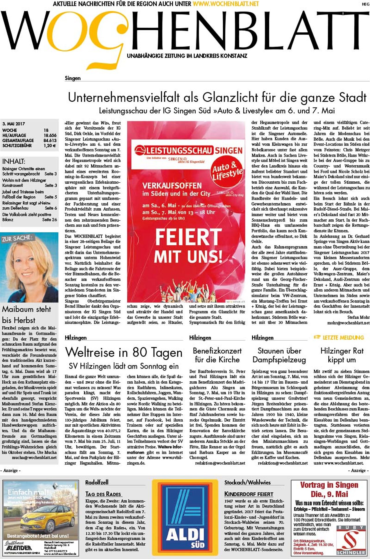 Ausgabe 18 vom 03. Mai 2017