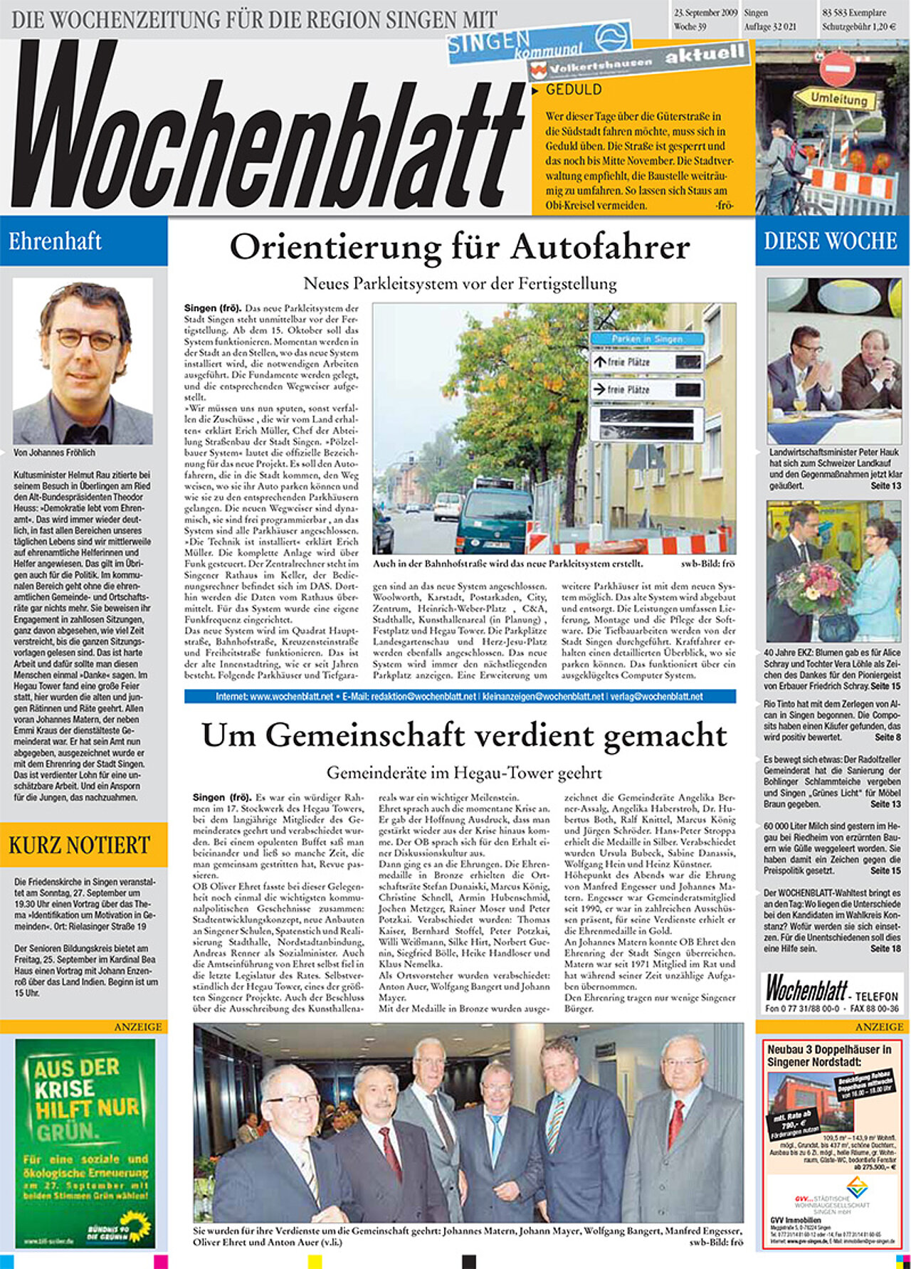 Ausgabe 38 vom 23. September 2009