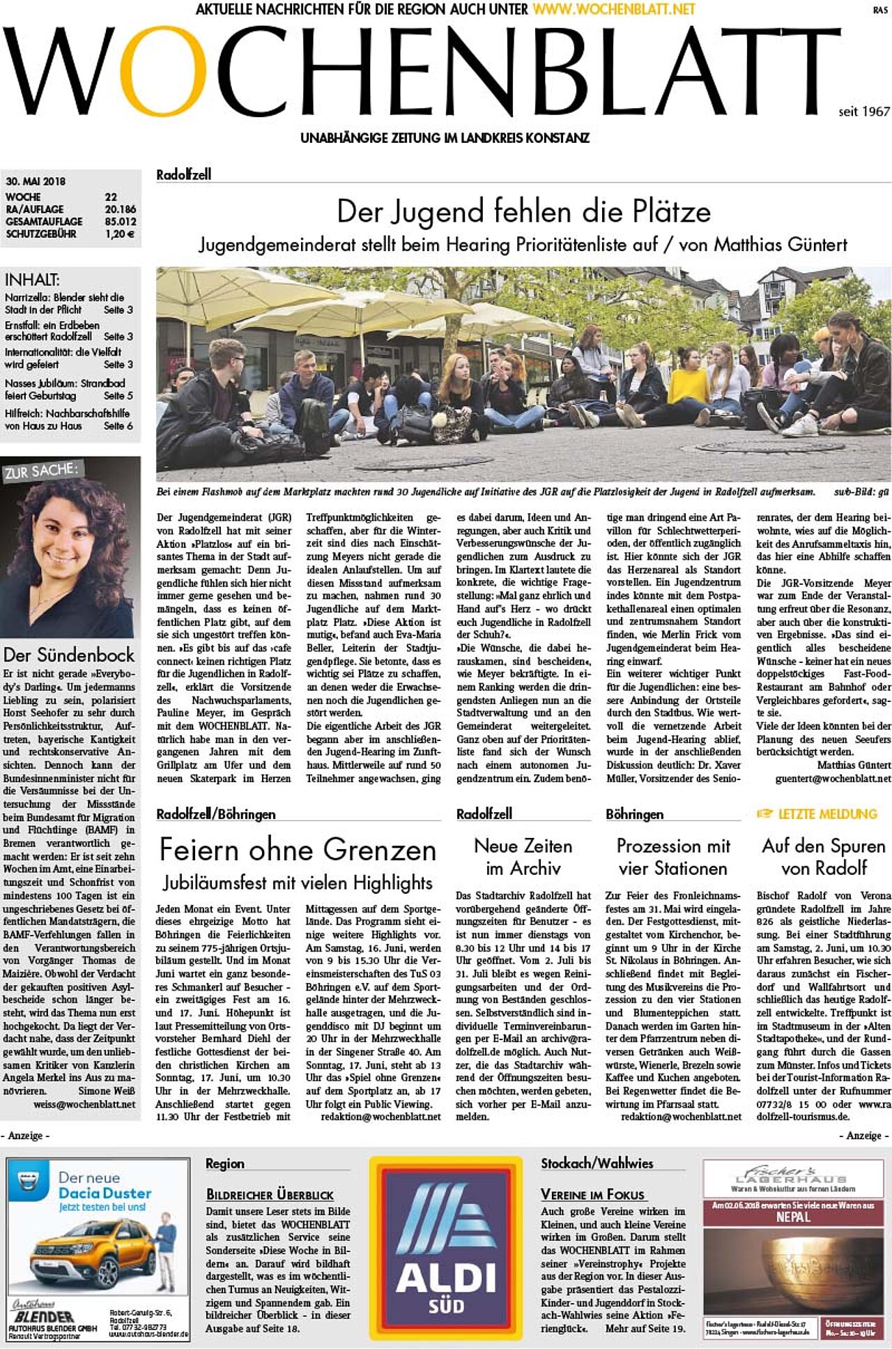 Ausgabe 22 vom 30. Mai 2018