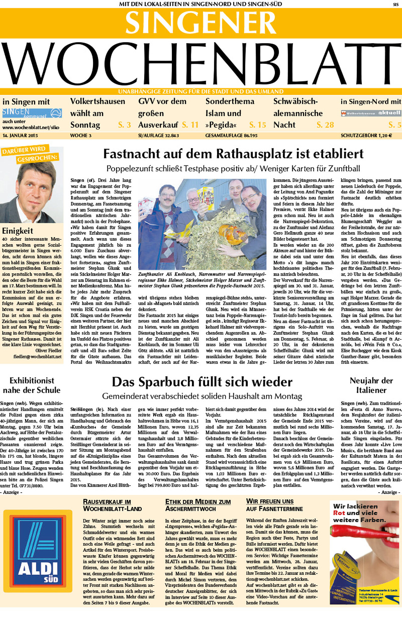 Ausgabe 03 vom 14. Januar 2015