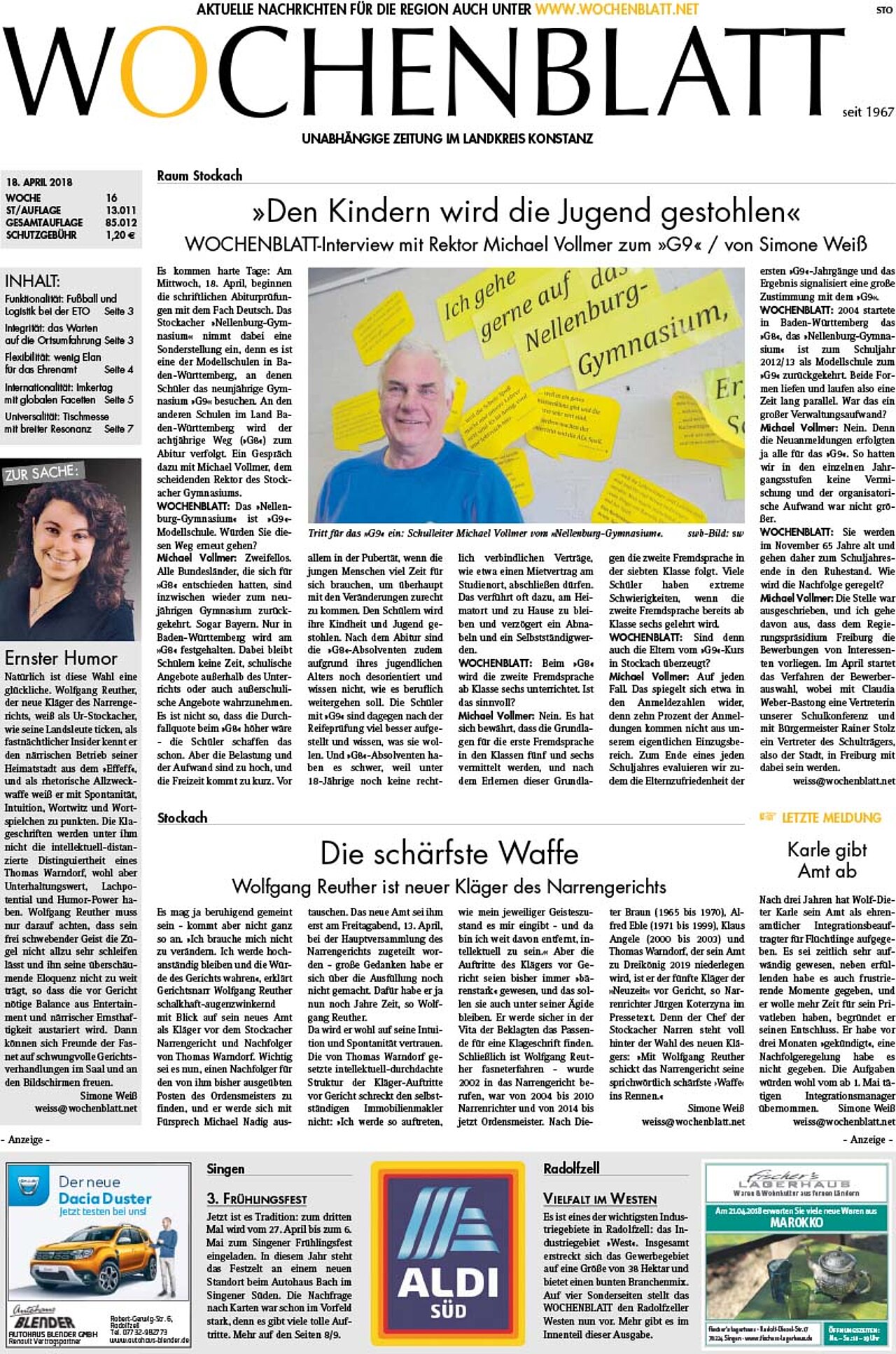Ausgabe 16 vom 18. April 2018