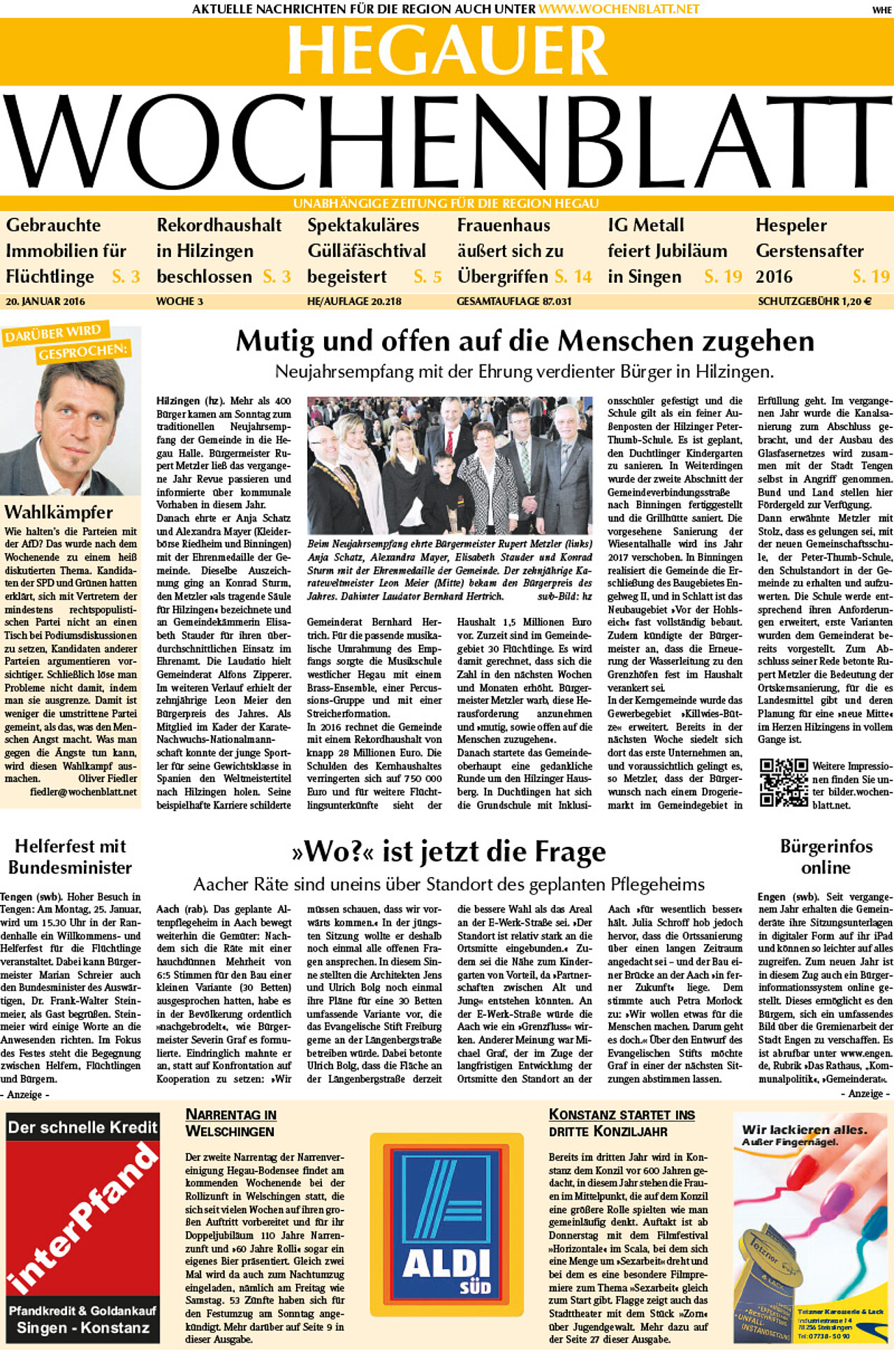 Ausgabe 03 vom 20. Januar 2016