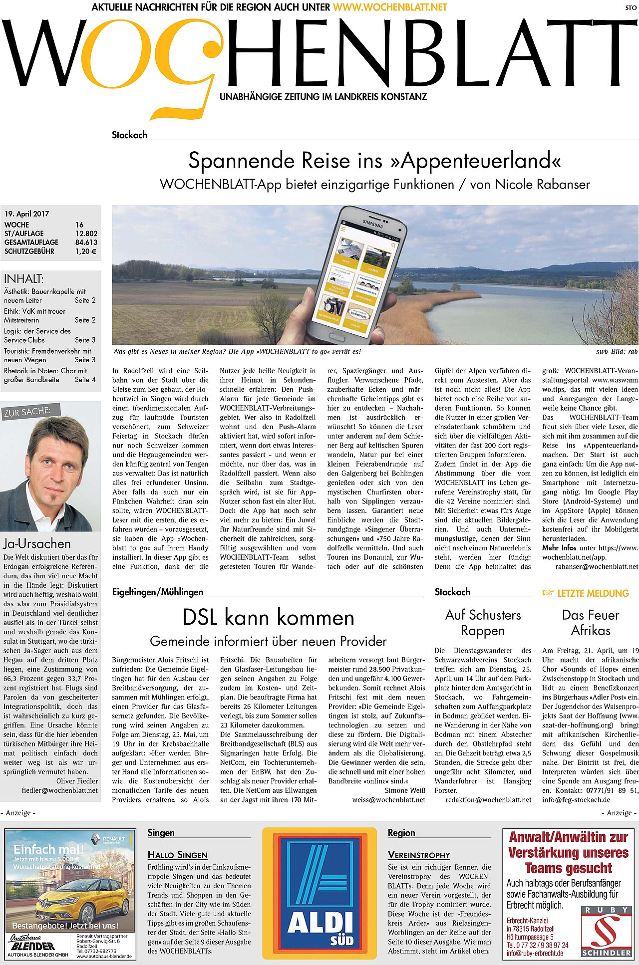 Ausgabe 16 vom 19. April 2017