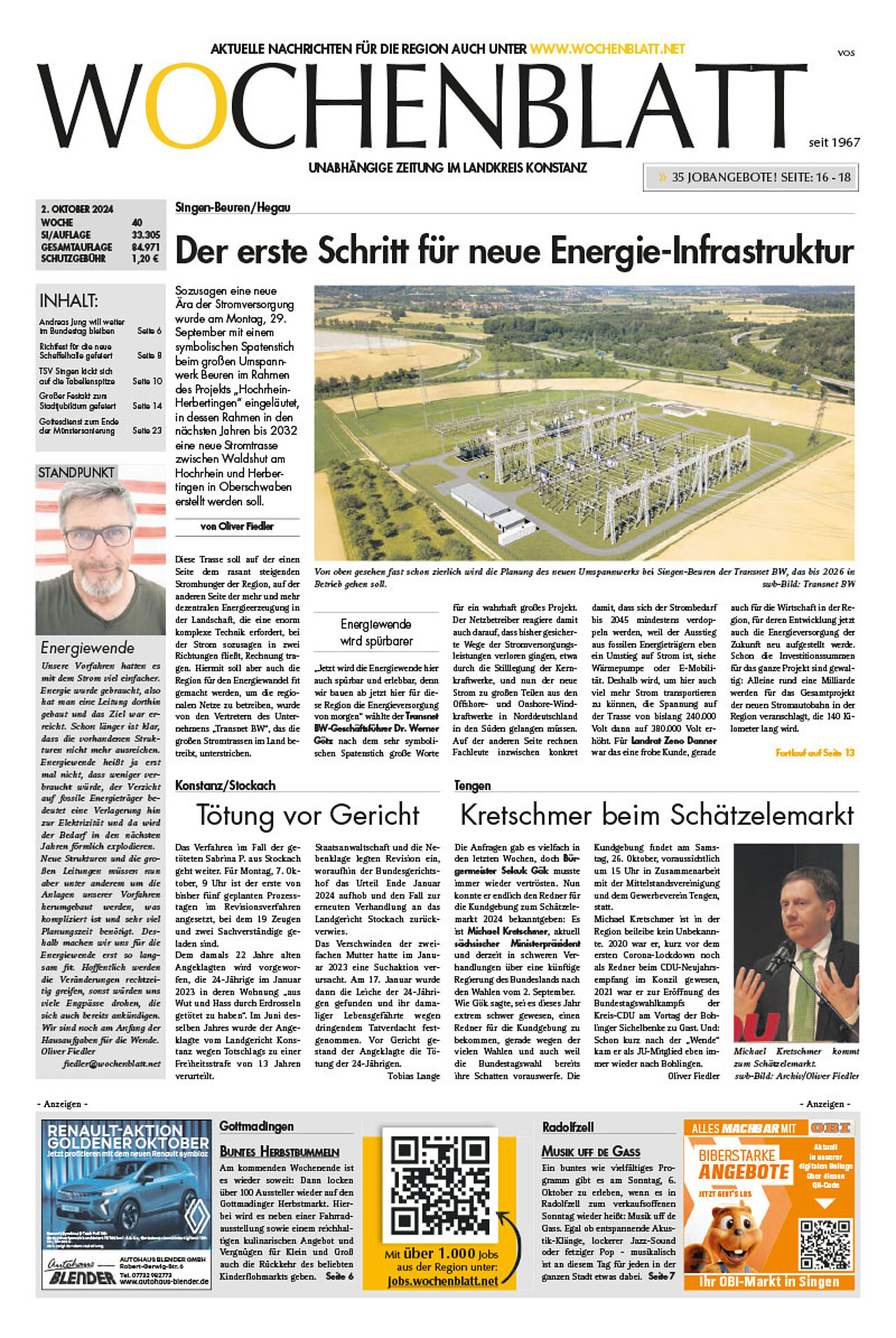 Ausgabe 40 vom 2. Oktober 2024
