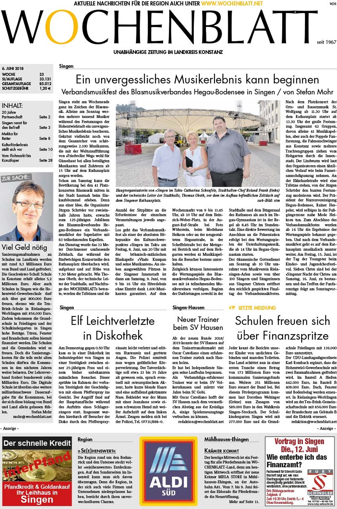 Ausgabe 23 vom 06. Juni 2018
