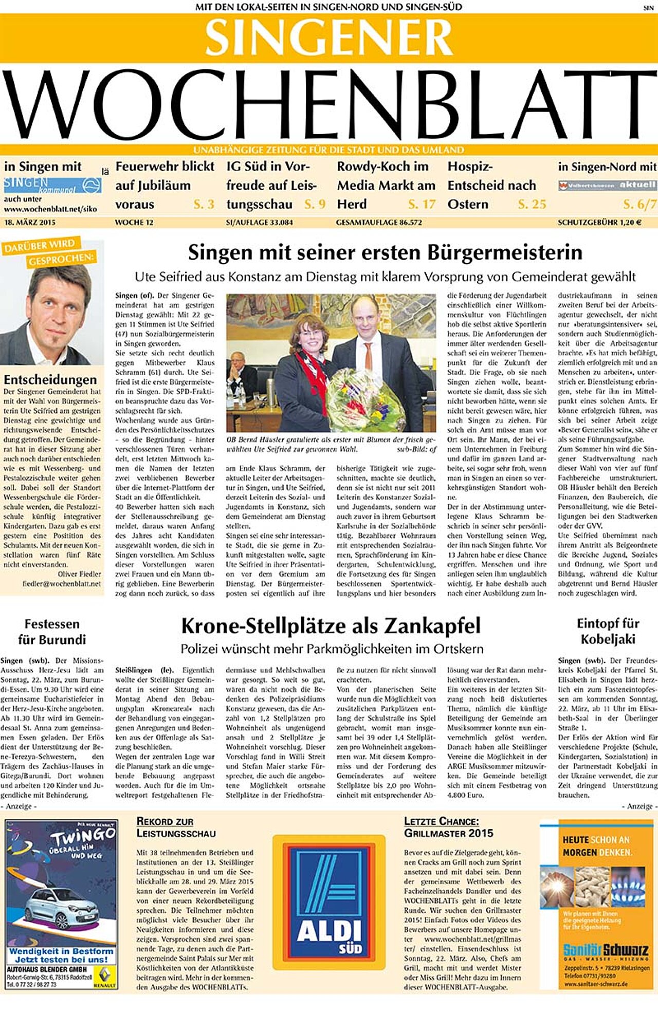 Ausgabe 12 vom 18. März 2015