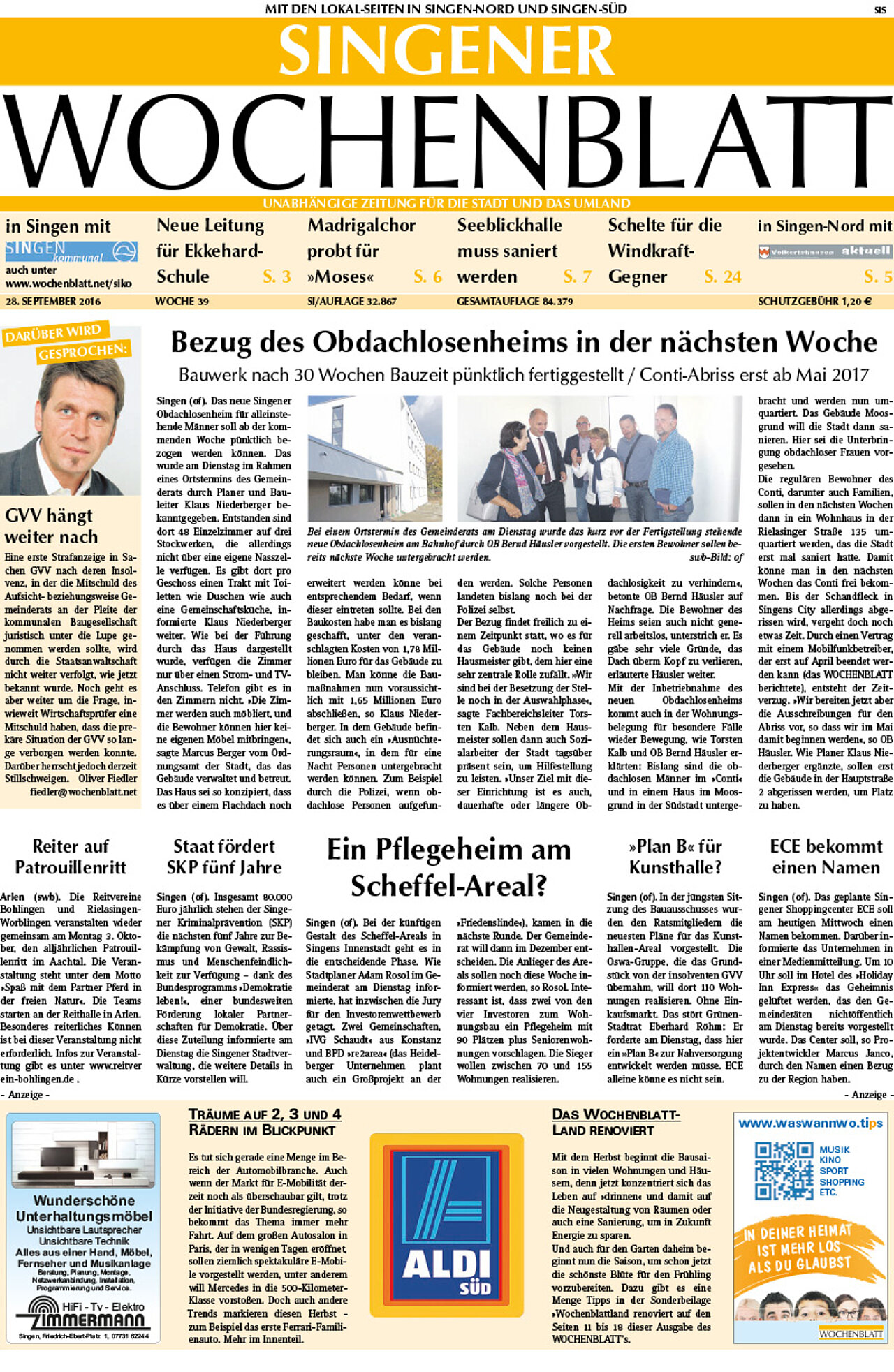 Ausgabe 39 vom 28. September 2016