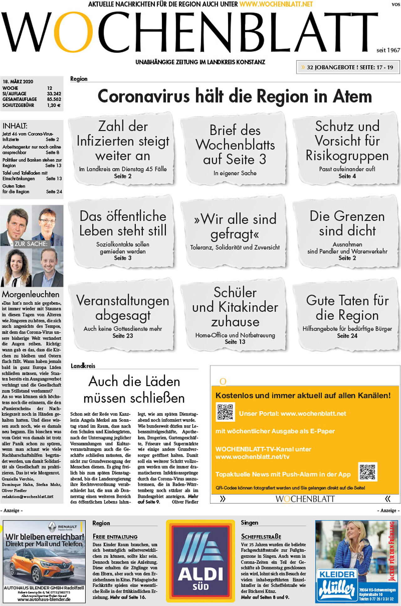 Ausgabe 12 vom 18. März 2020
