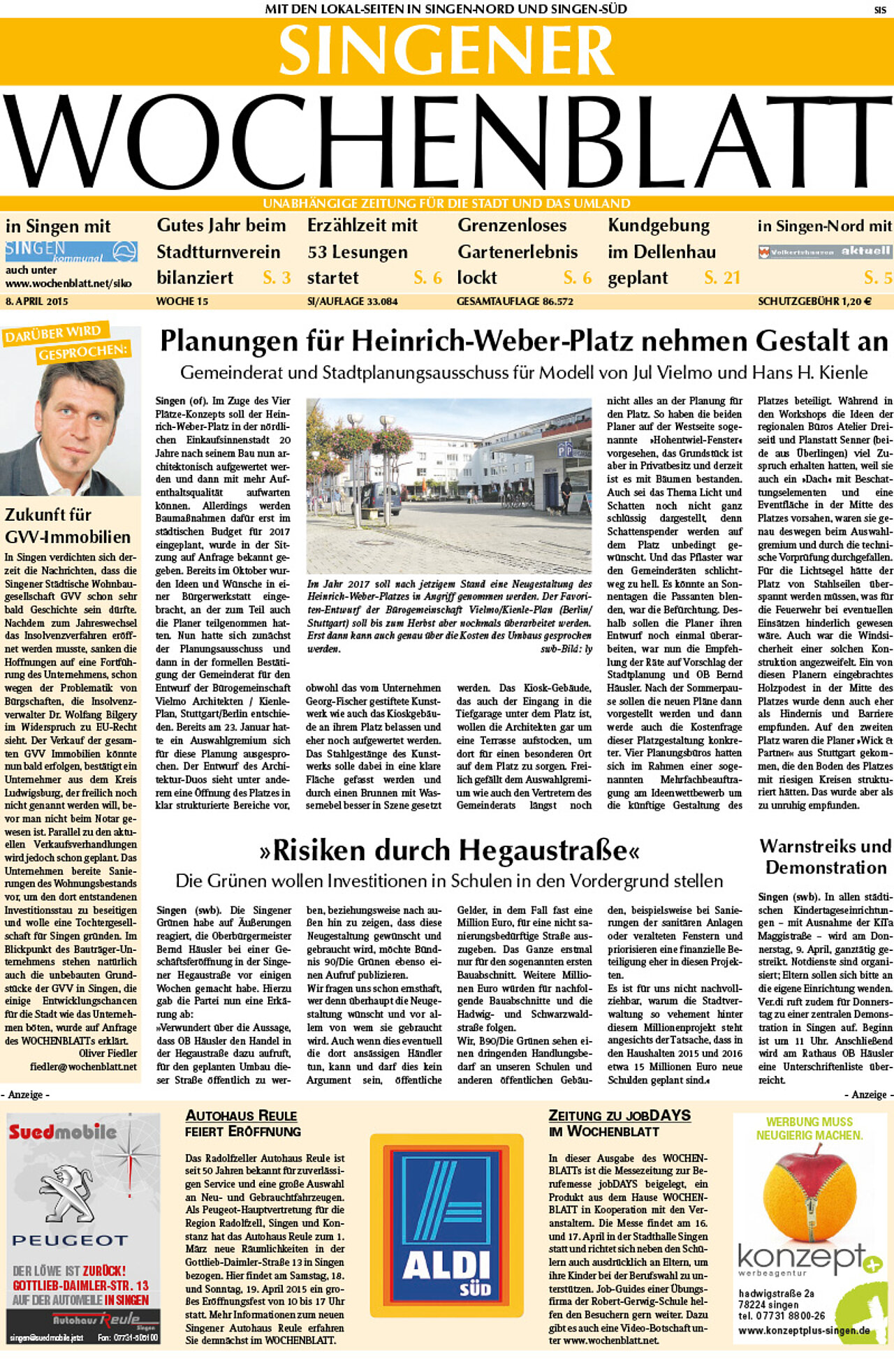 Ausgabe 15 vom 08. April 2015