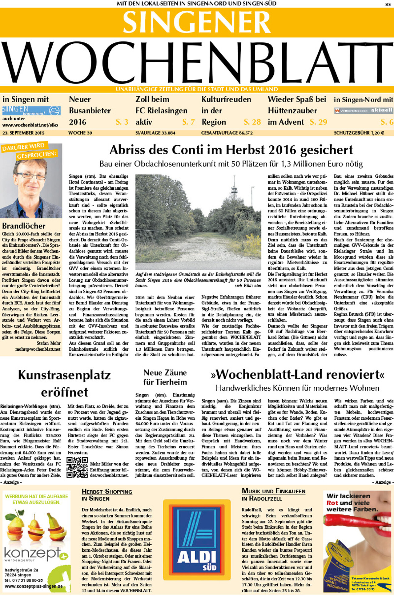 Ausgabe 39 vom 23. September 2015