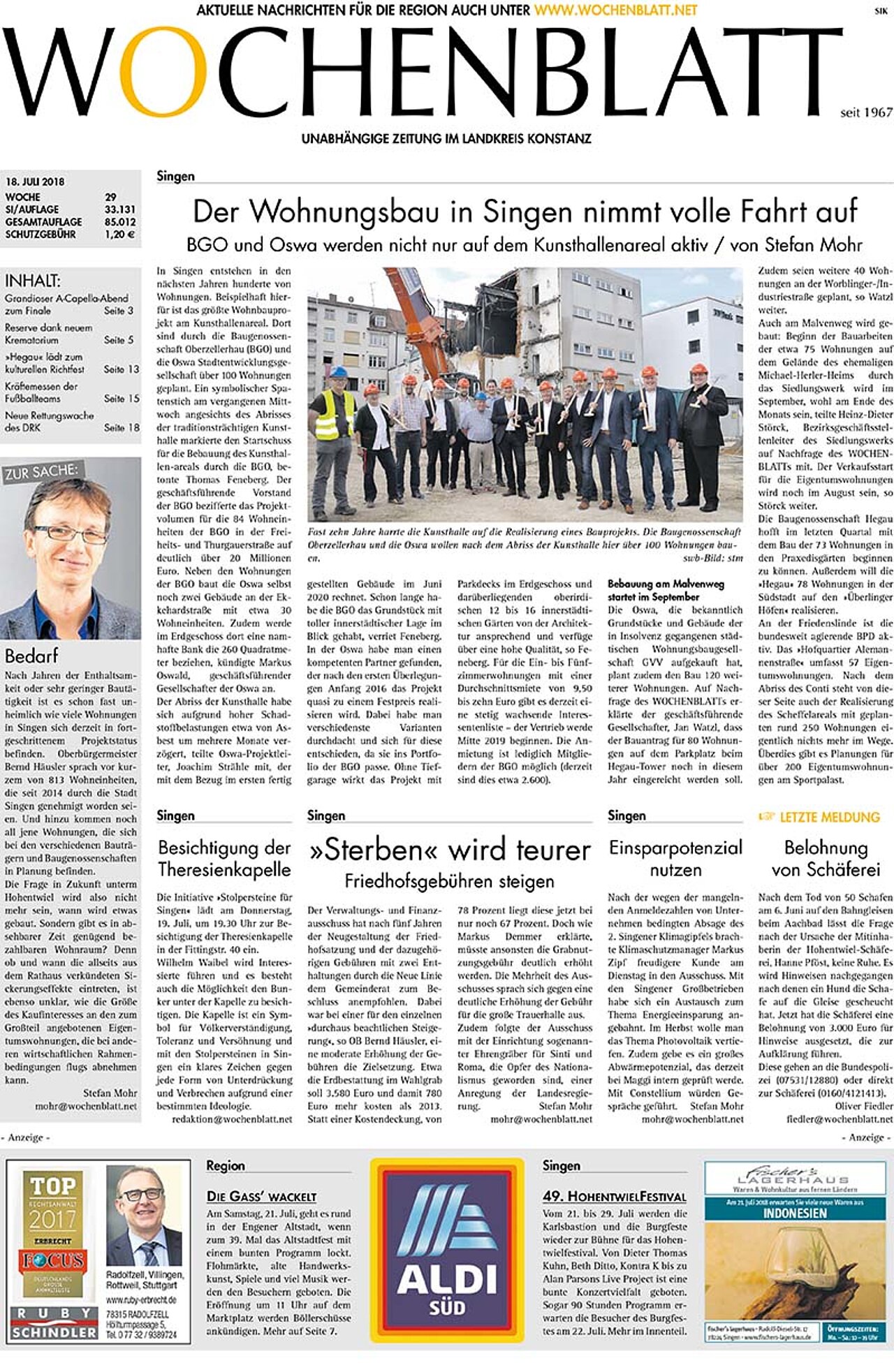 Ausgabe 29 vom 18. Juli 2018