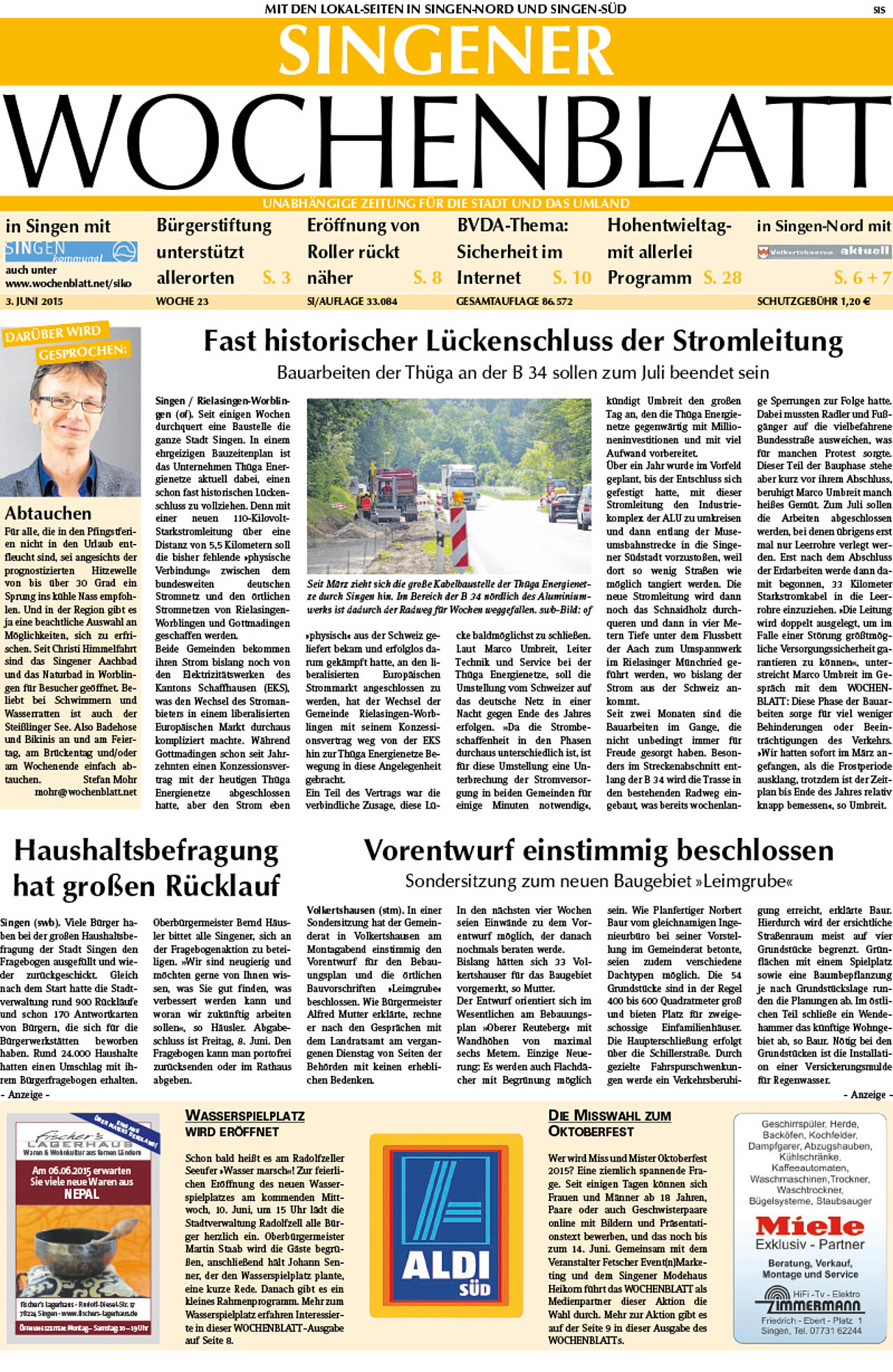 Ausgabe 23 vom 03. Juni 2015