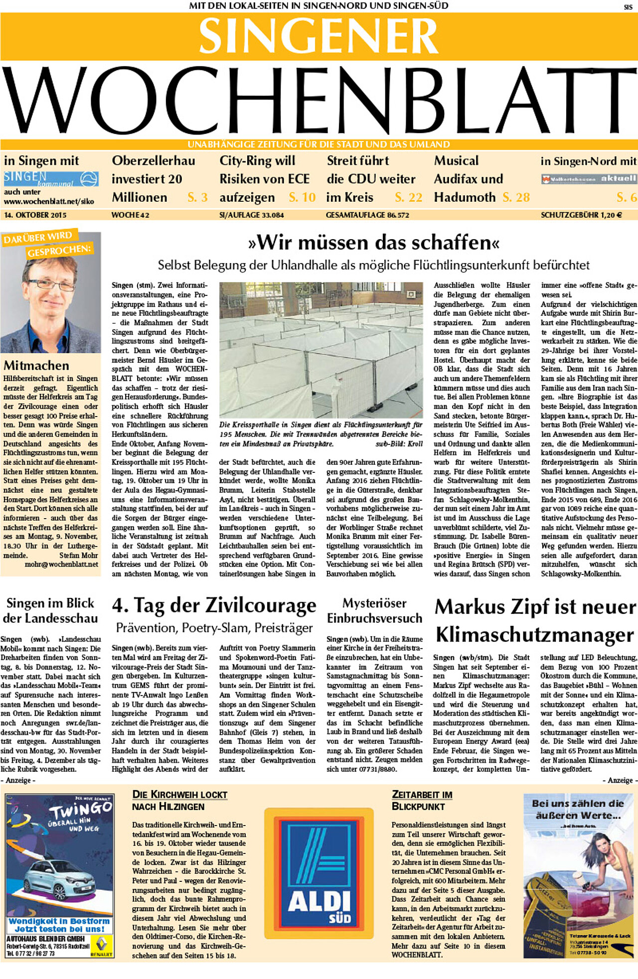 Ausgabe 42 vom 14. Oktober 2015