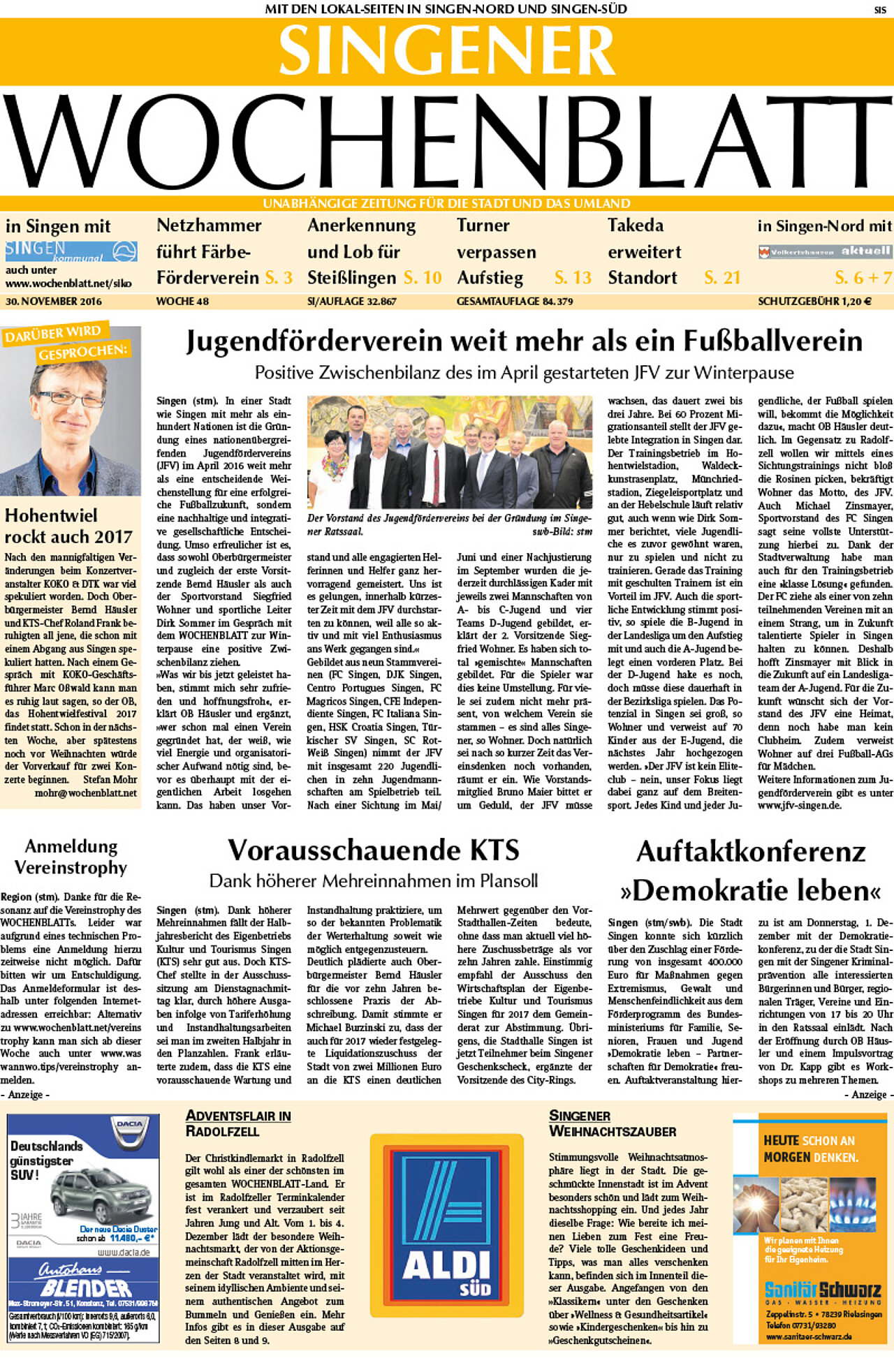 Ausgabe 48 vom 30. November 2016