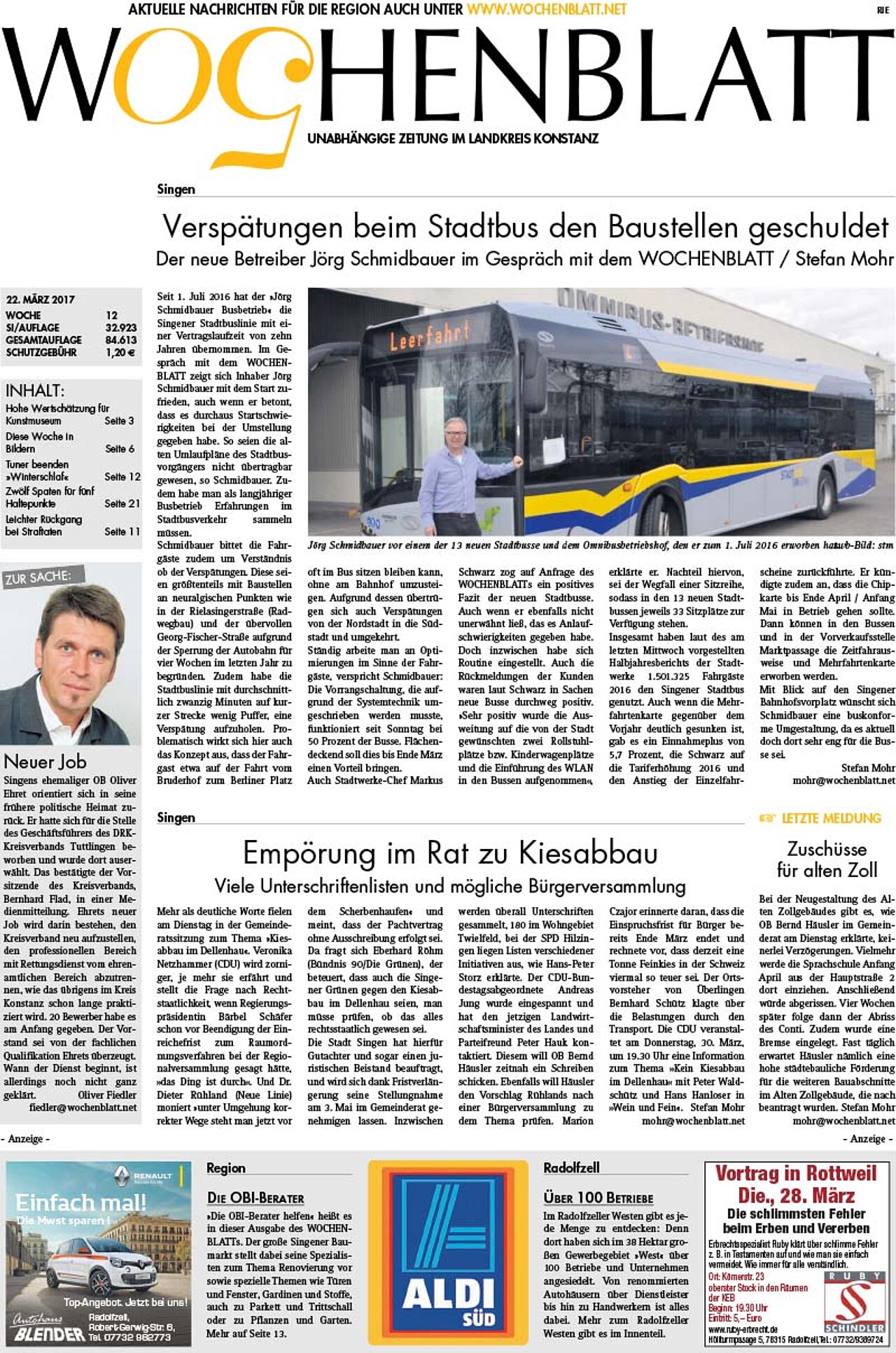 Ausgabe 12 vom 22. März 2017
