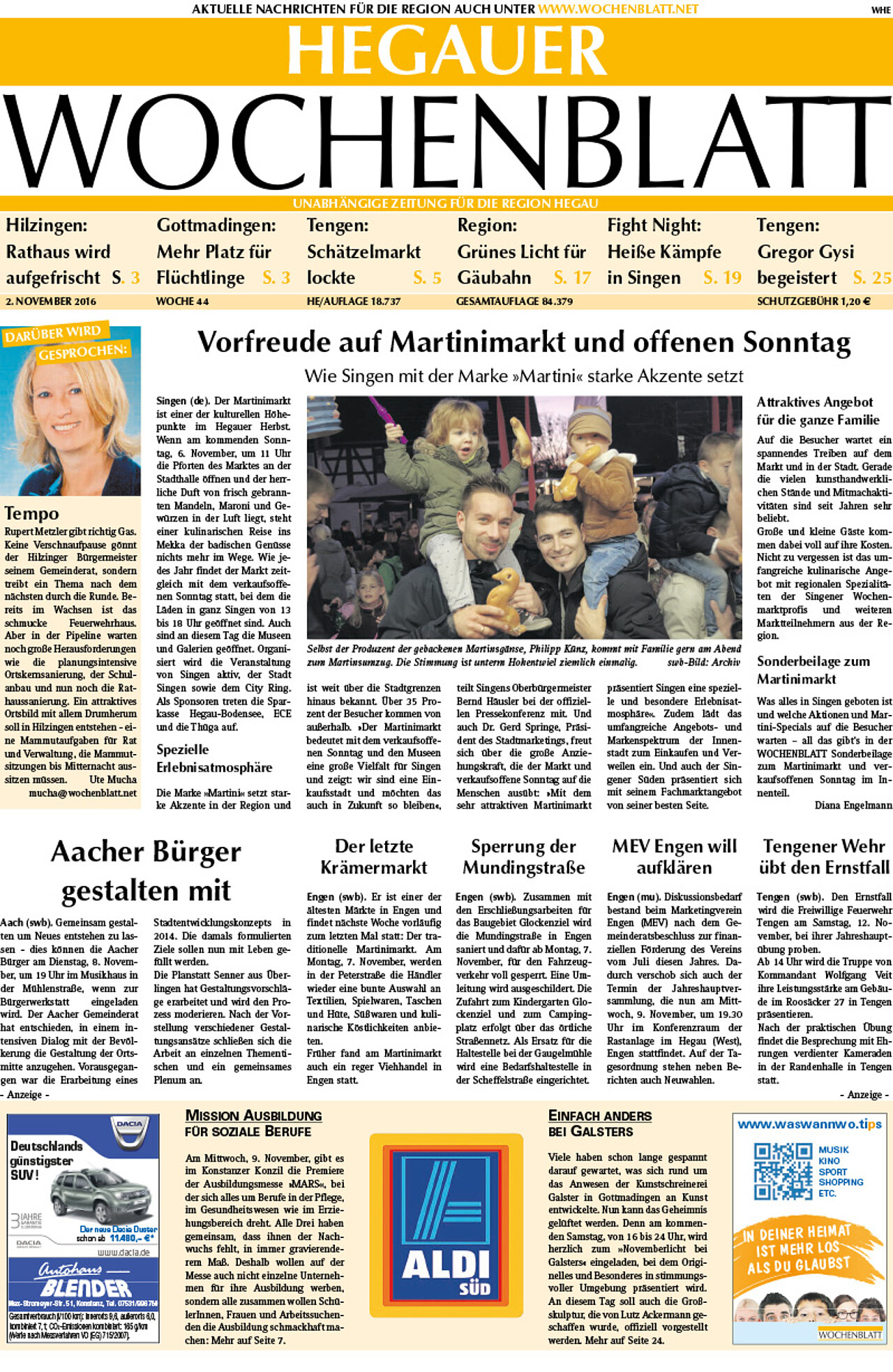 Ausgabe 44 vom 02. November 2016