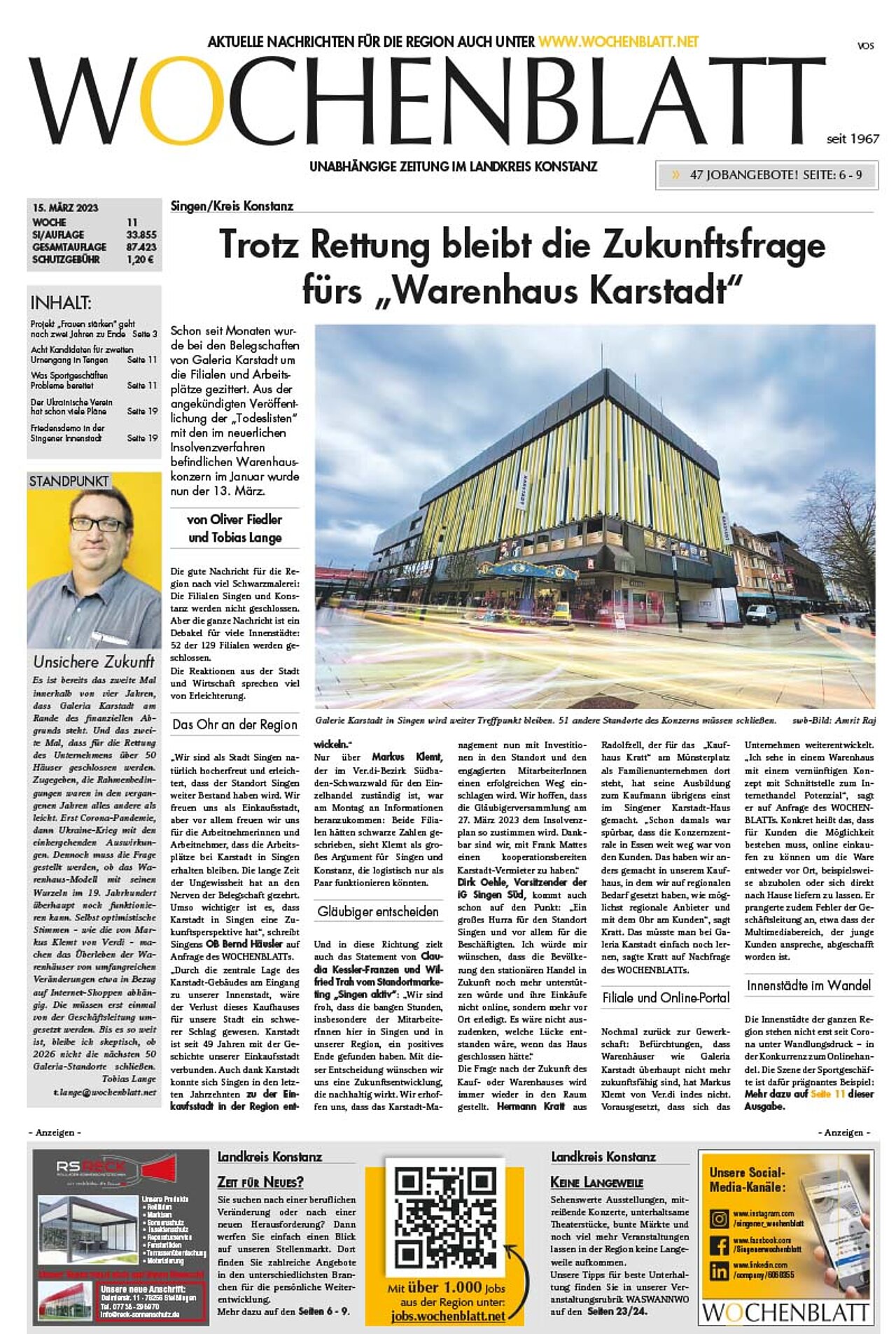 Ausgabe 11 vom 15. März 2023