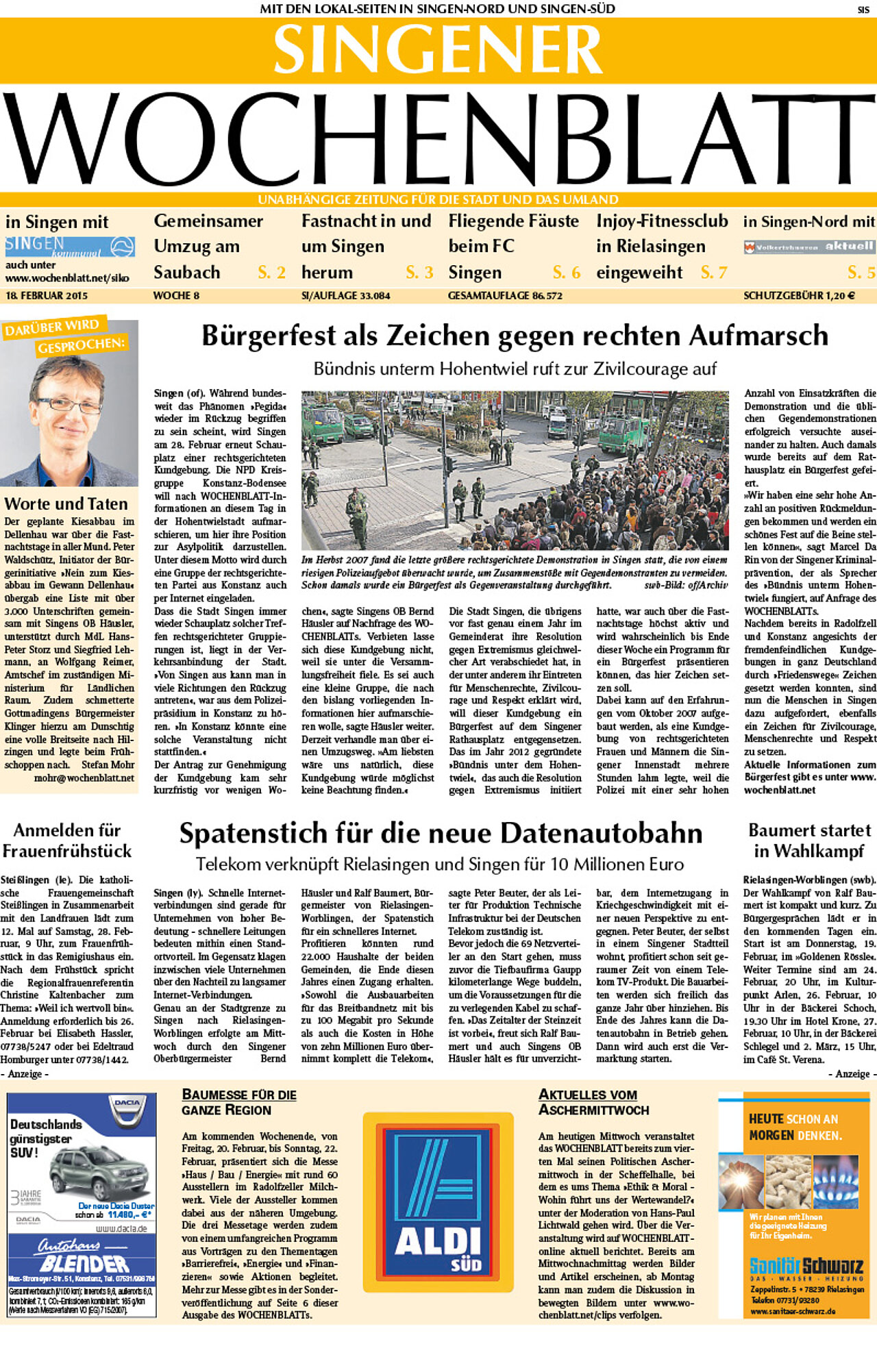 Ausgabe 08 vom 18. Februar 2015