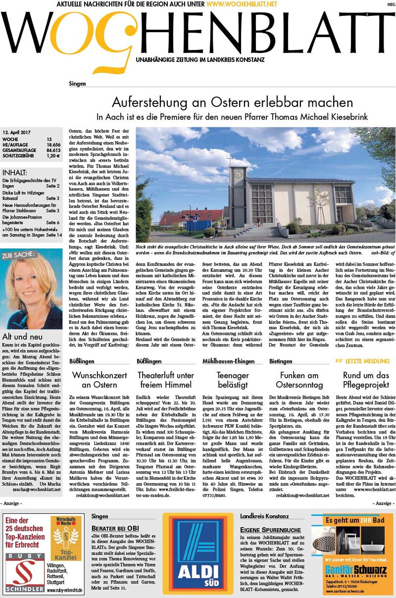 Ausgabe 15 vom 12. April 2017