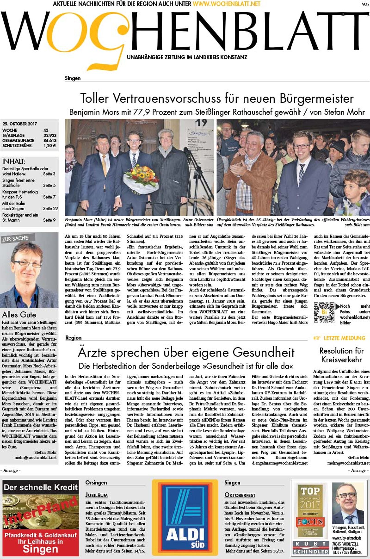 Ausgabe 43 vom 25. Oktober 2017