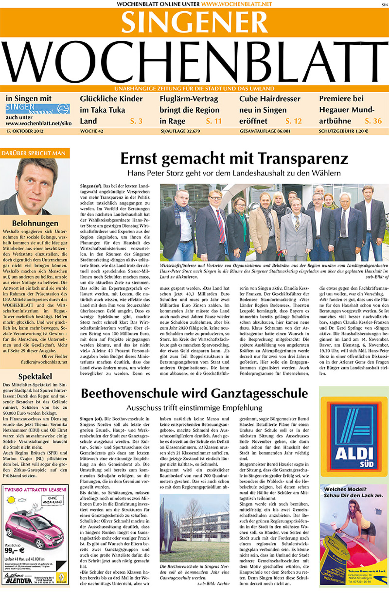 Ausgabe 42 vom 17. Oktober 2012