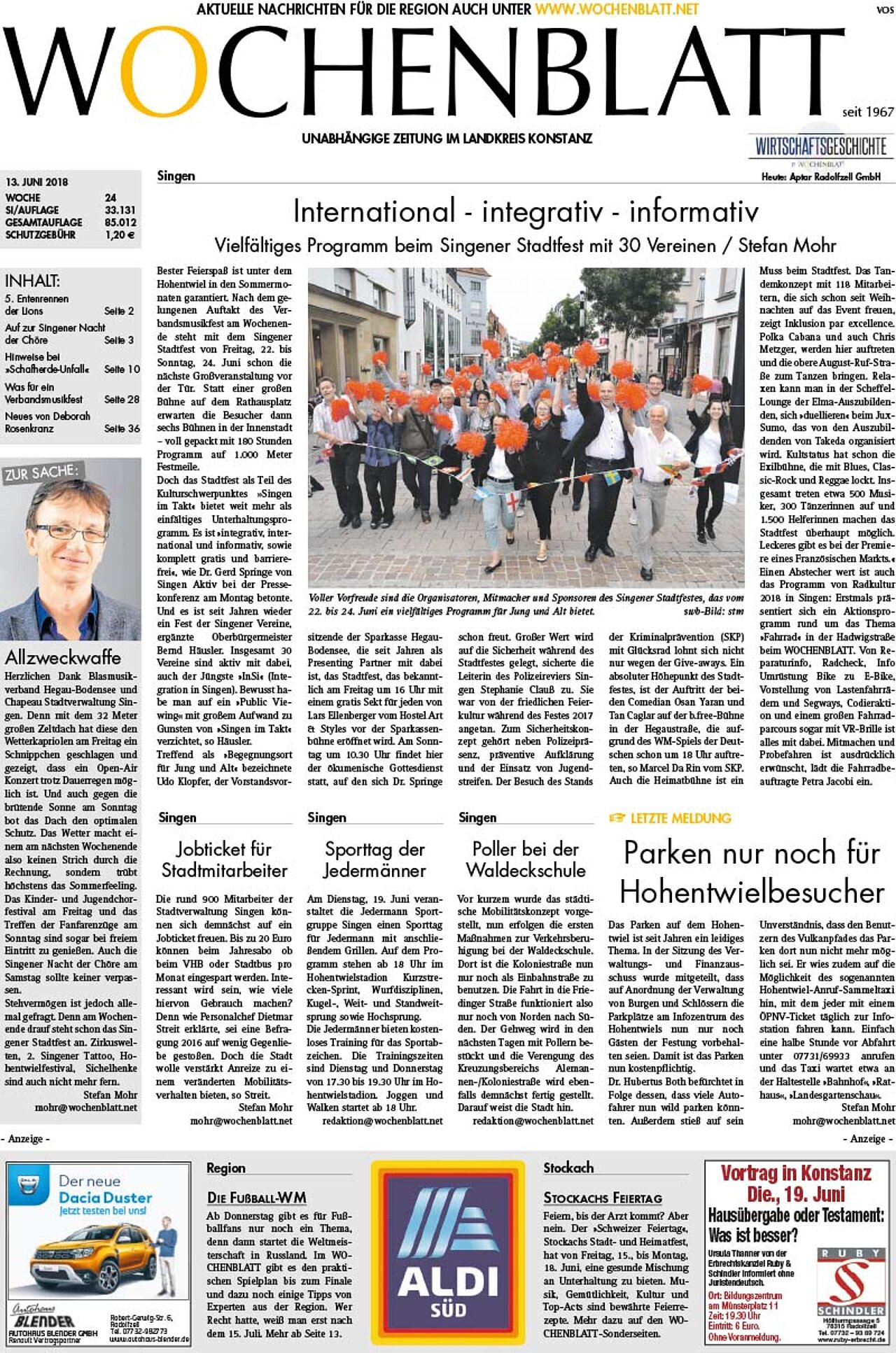 Ausgabe 24 vom 13. Juni 2018