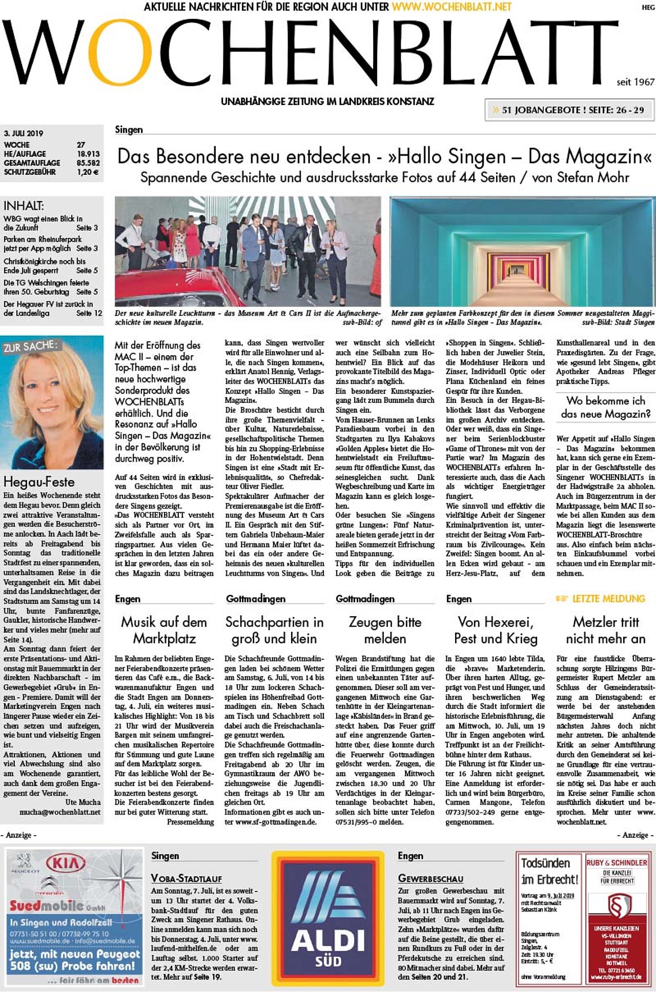 Ausgabe 27 vom 03. Juli 2019