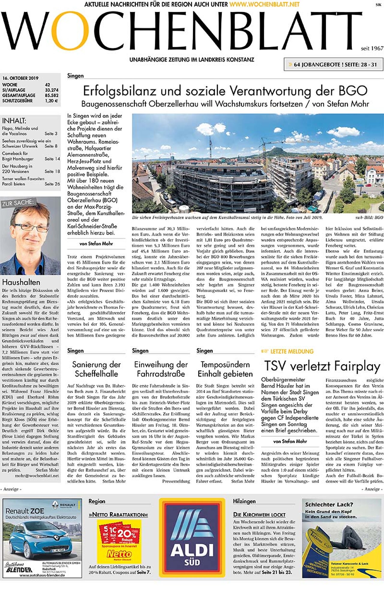 Ausgabe 42 vom 16. Oktober 2019
