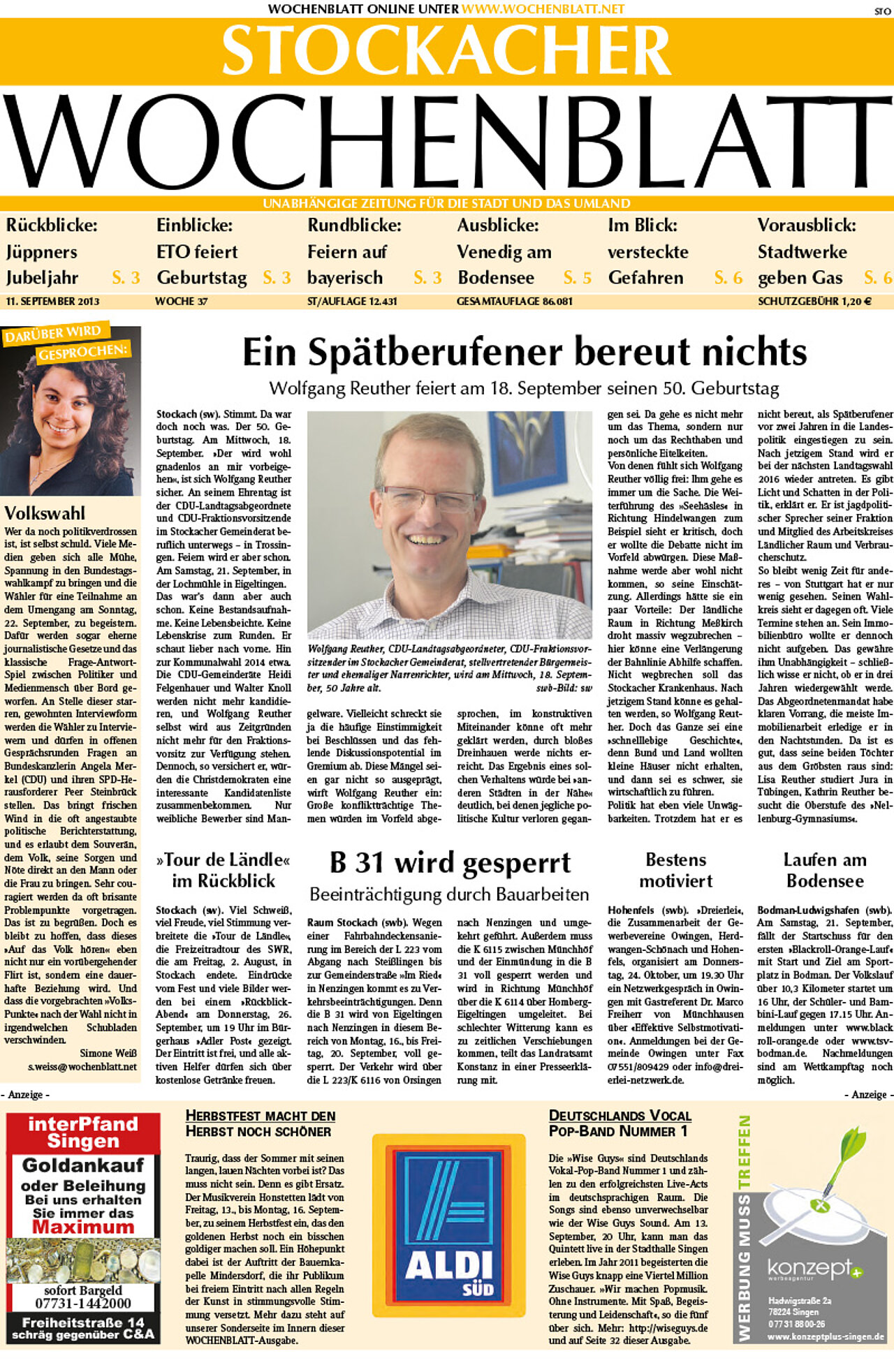 Ausgabe 37 vom 11. September 2013