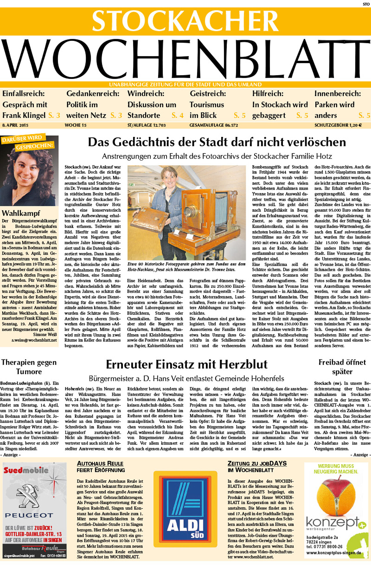 Ausgabe 15 vom 08. April 2015
