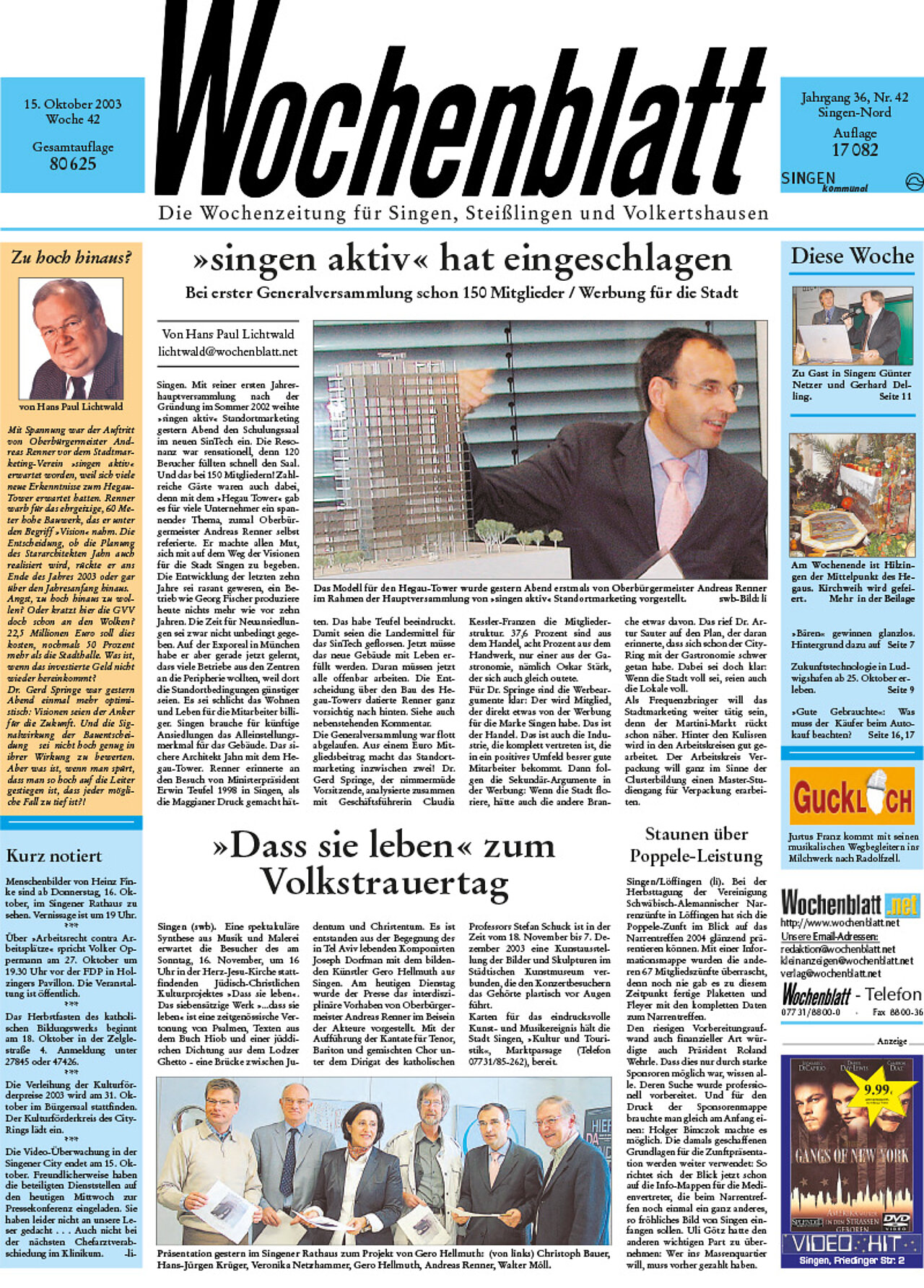 Ausgabe 42 vom 15. Oktober 2003