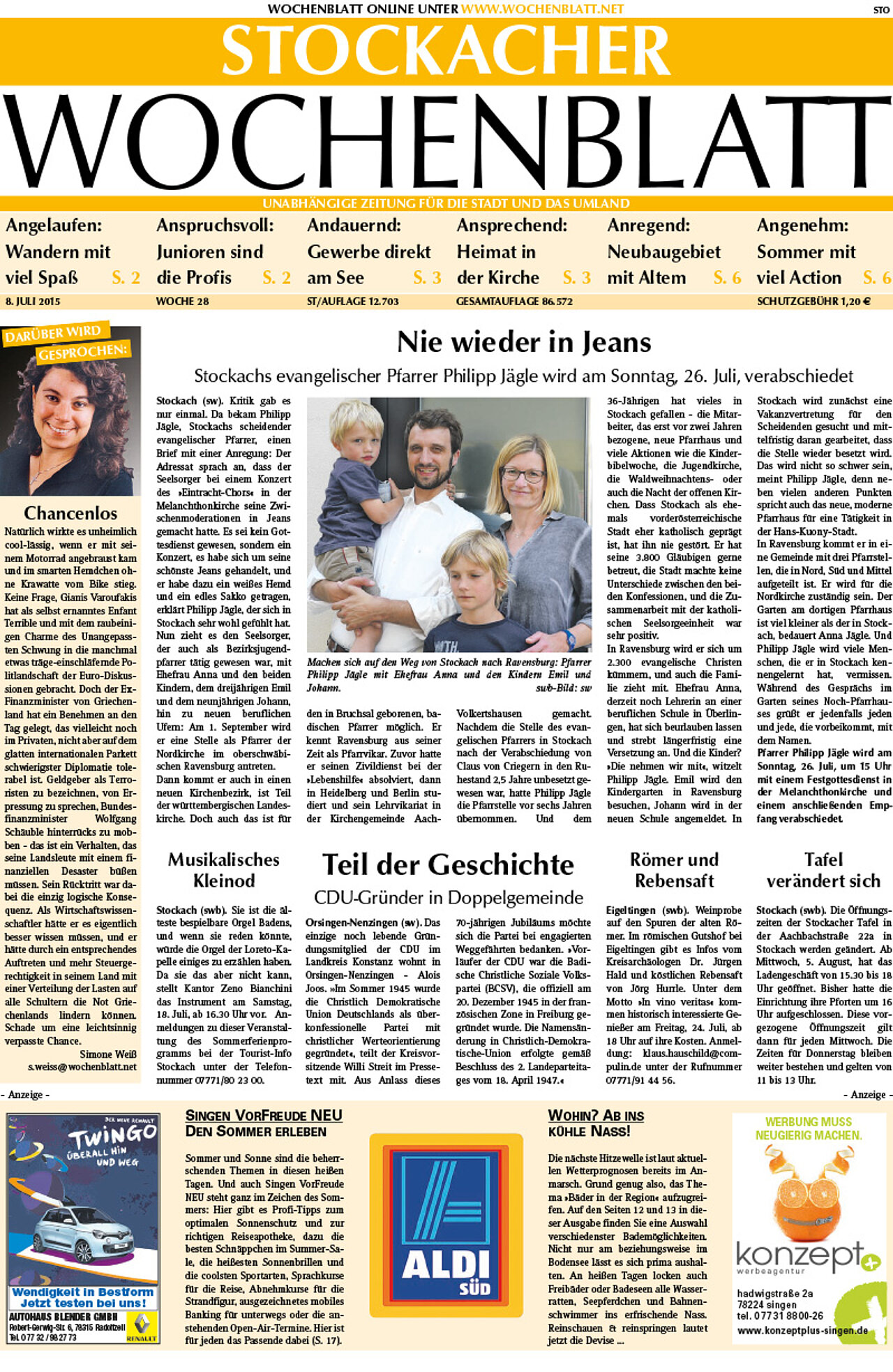 Ausgabe 28 vom 08. Juli 2015