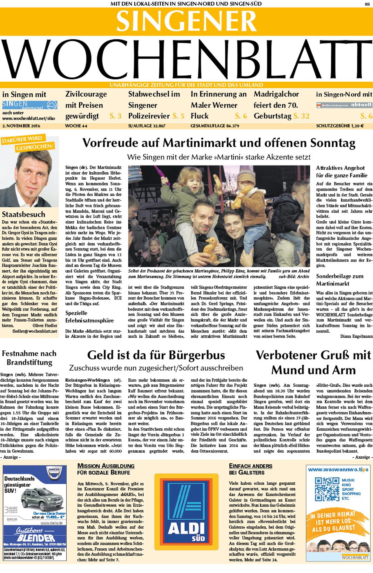 Ausgabe 44 vom 02. November 2016