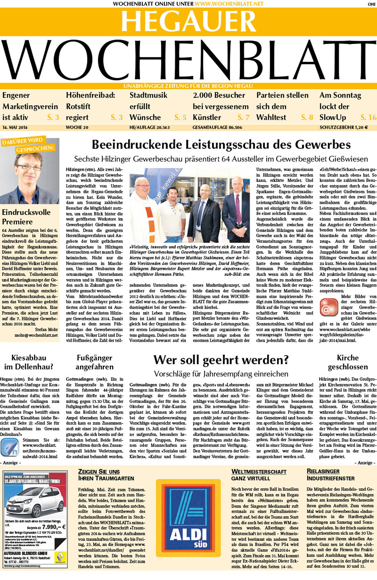 Ausgabe 20 vom 14. Mai 2014
