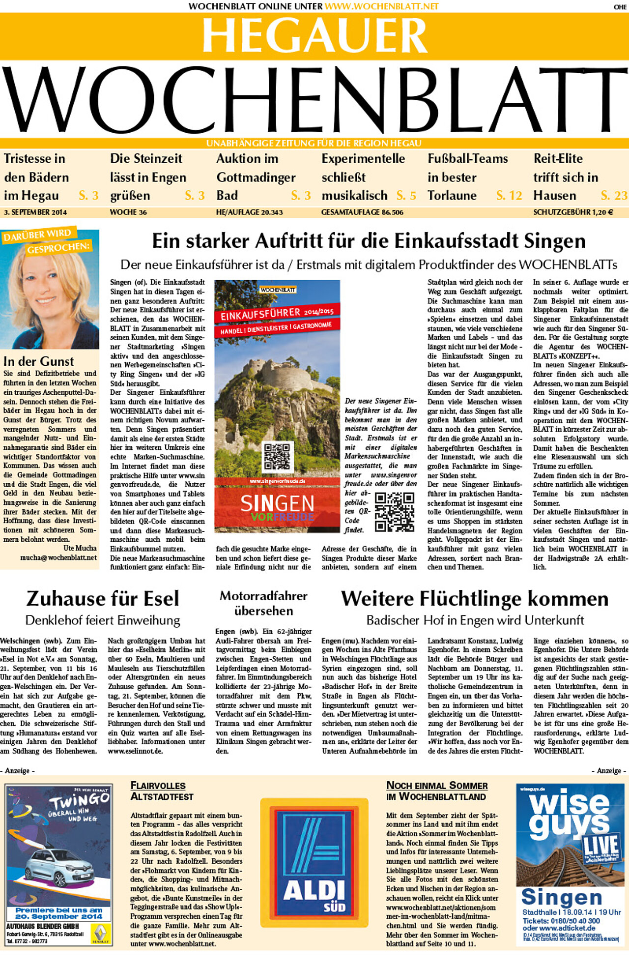 Ausgabe 36 vom 03. September 2014