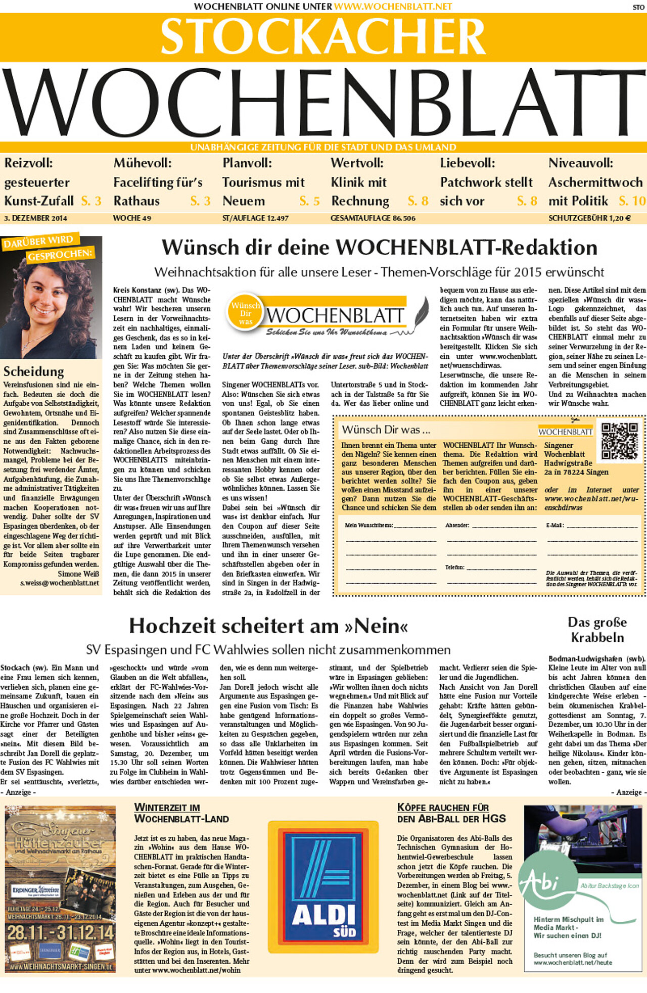 Ausgabe 49 vom 03. Dezember 2014